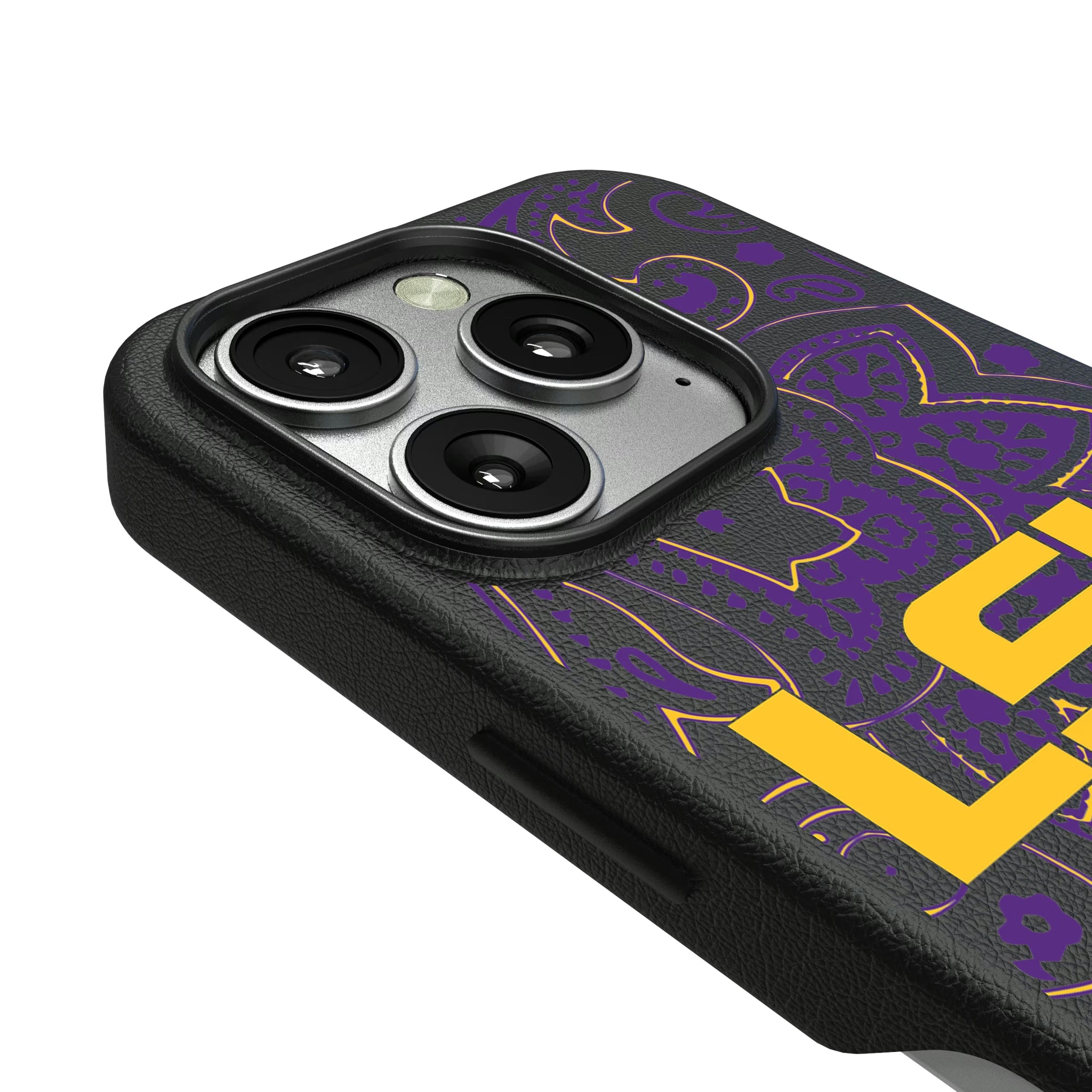 Louisiana State University Tigers Paisley iPhone MagSafe Compatible Phone Case for Apple iPhone - Detail