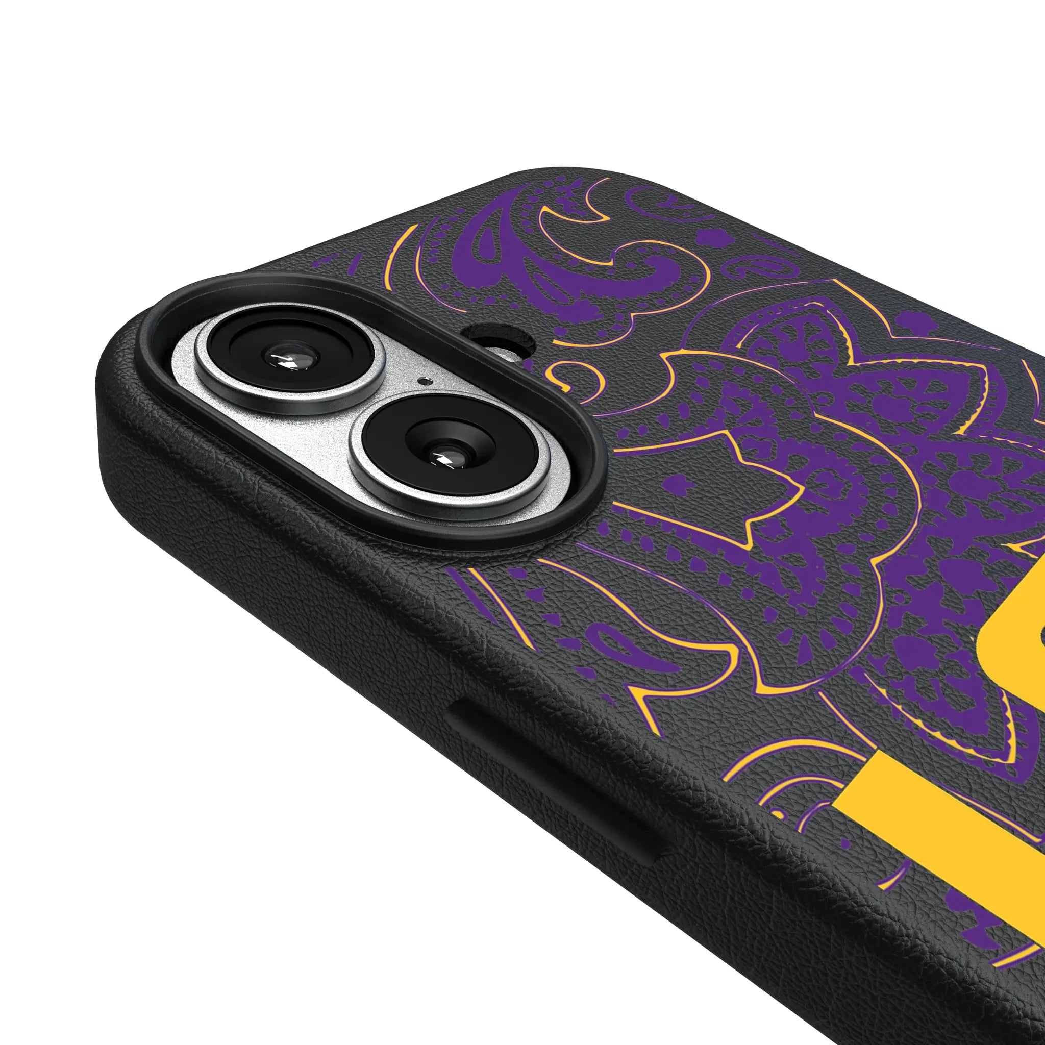 Louisiana State University Tigers Paisley iPhone MagSafe Compatible Phone Case for Apple iPhone - Detail#Device_iPhone 17
