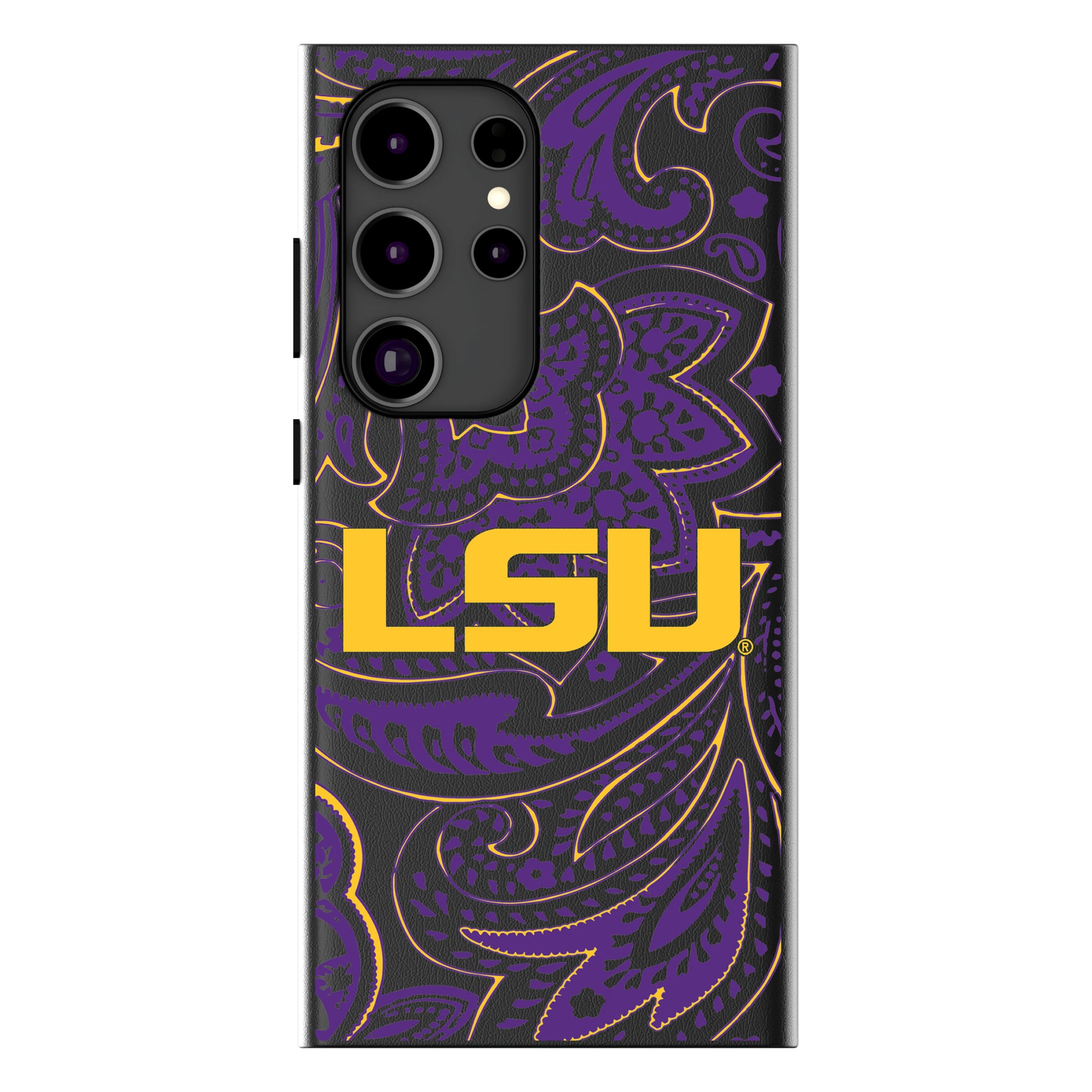 Louisiana State University Tigers Paisley Galaxy MagSafe Compatible Phone Case for Samsung Galaxy