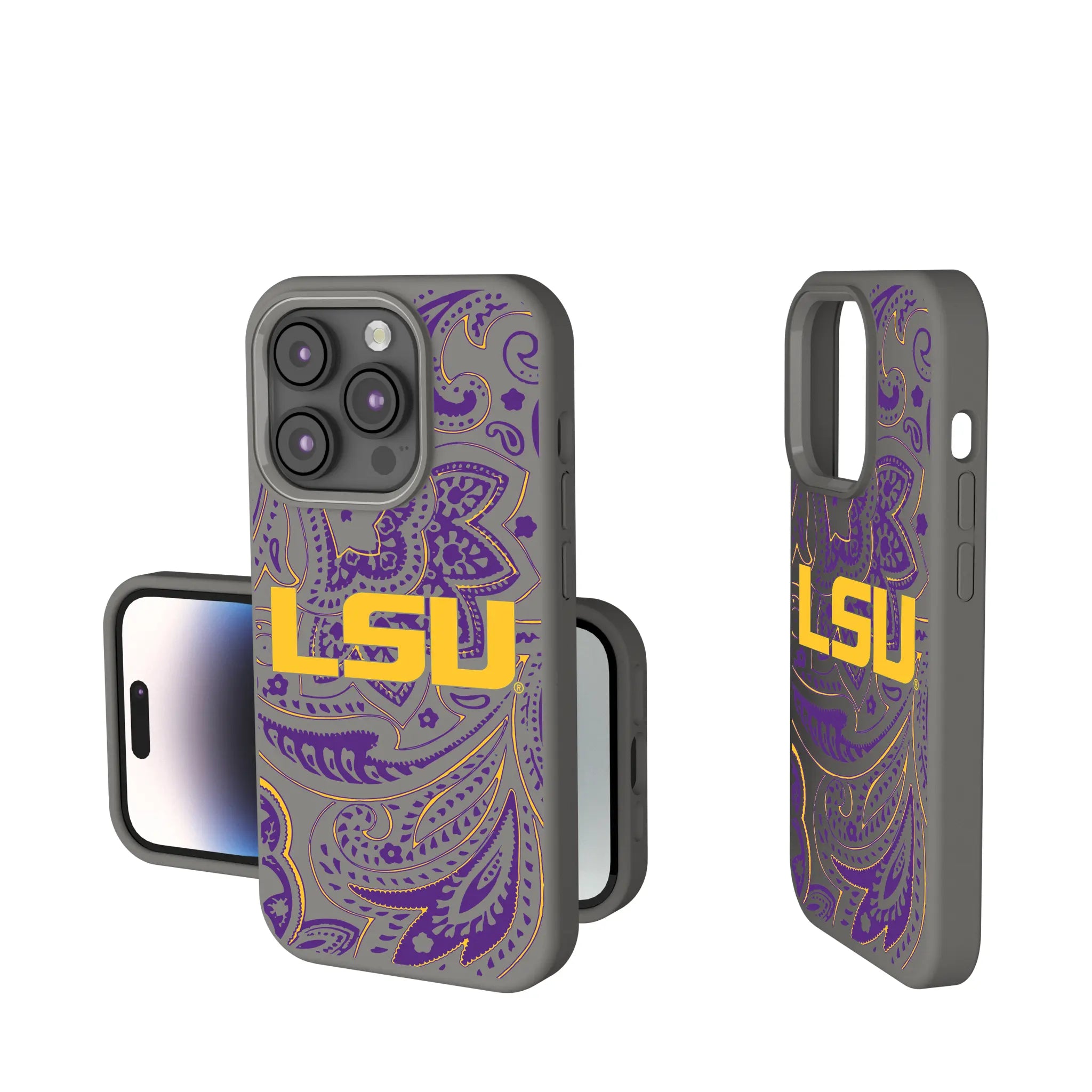 Louisiana State University Tigers Paisley iPhone Soft Touch Phone Case for Apple iPhone