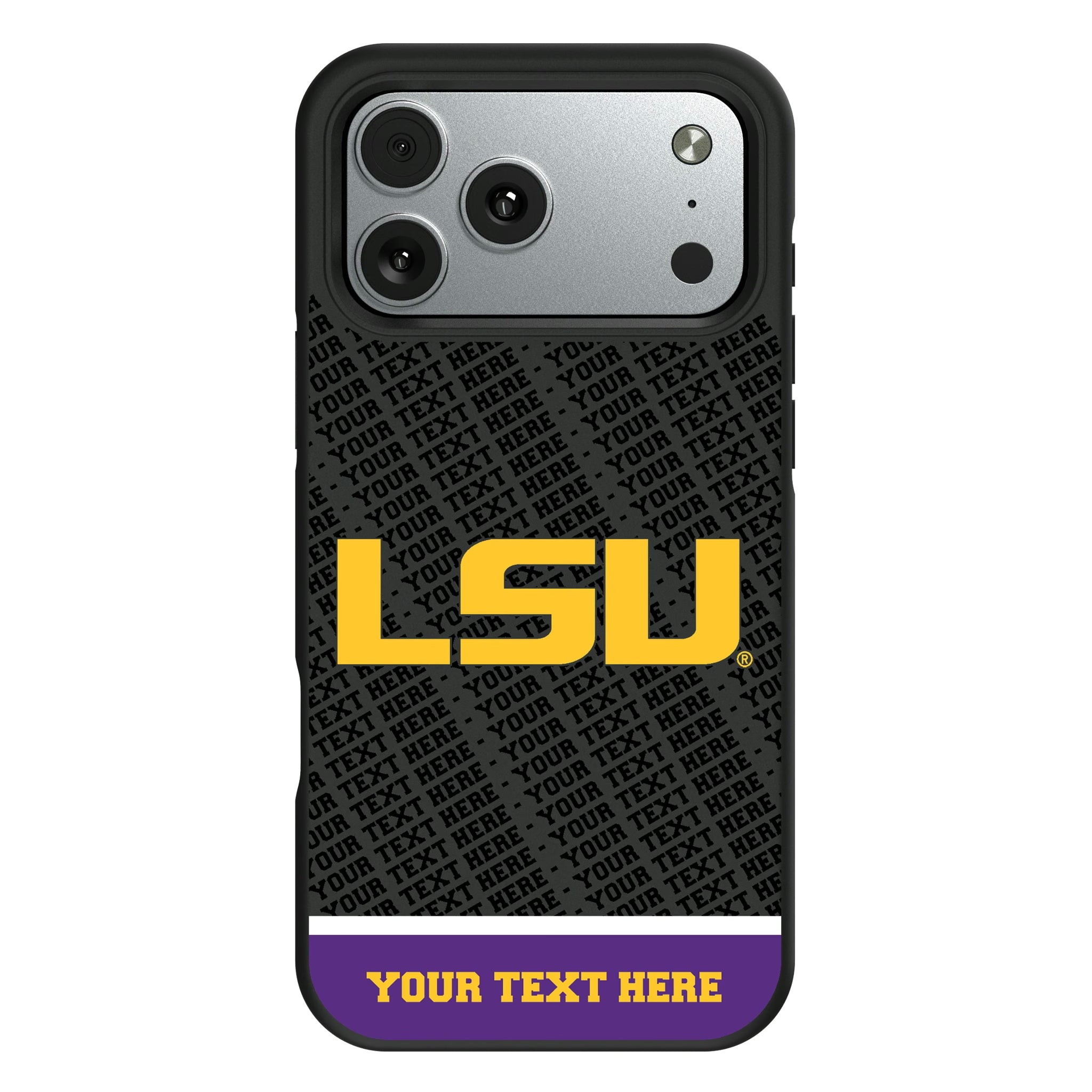 Louisiana State University Tigers Personalized EndZone Plus iPhone Bump Phone Case for Apple iPhone#Device_iPhone 17 Pro Max