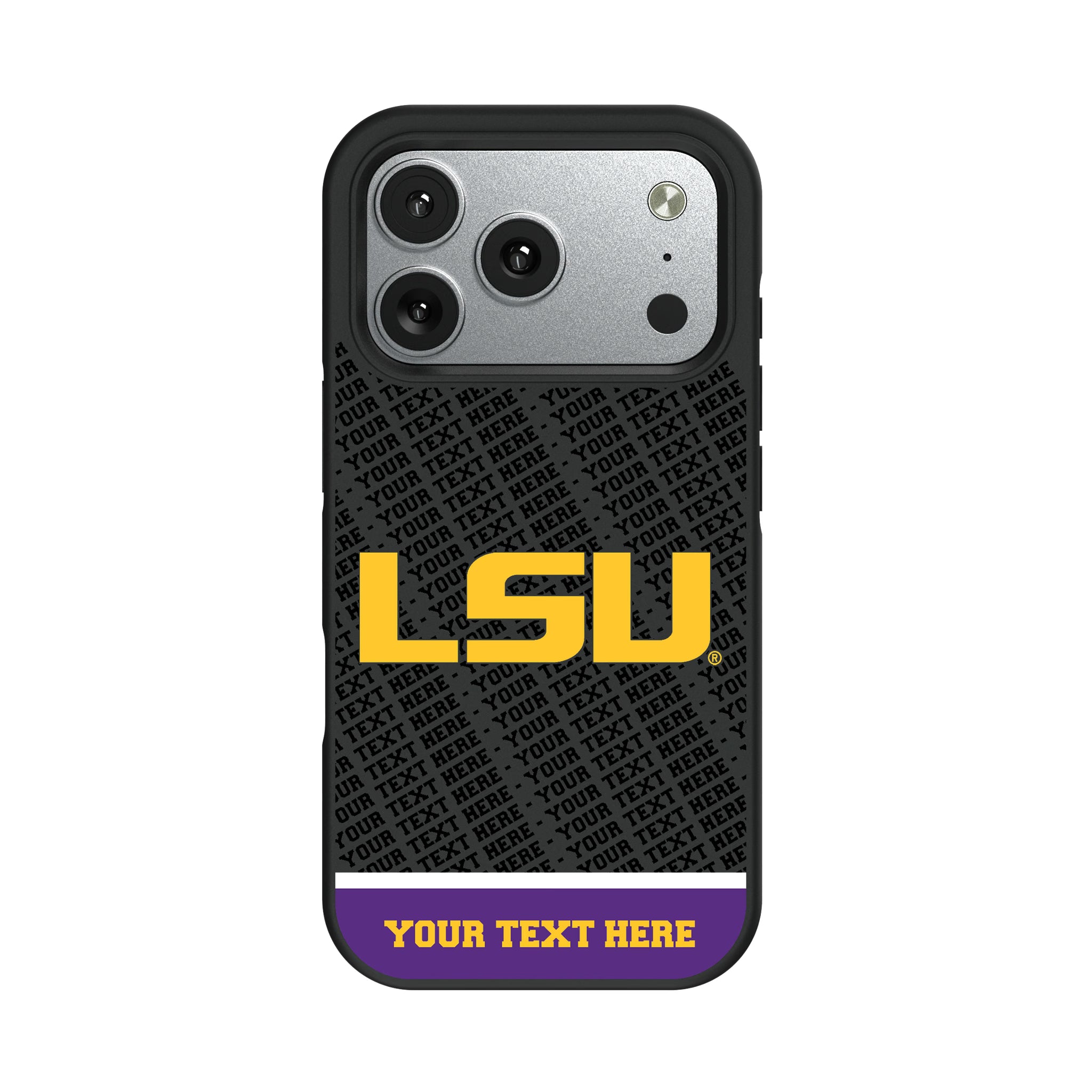 Louisiana State University Tigers Personalized EndZone Plus iPhone Bump Phone Case for Apple iPhone#Device_iPhone 17 Pro