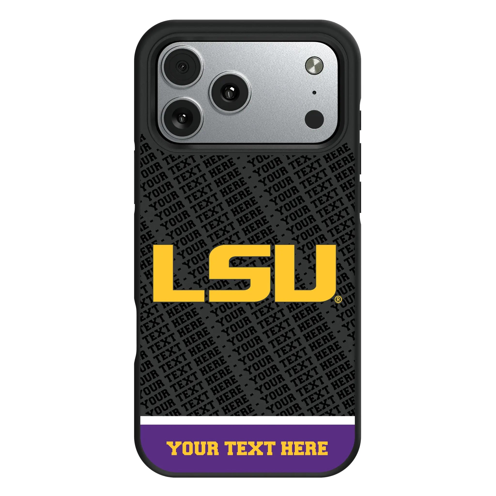 Louisiana State University Tigers Personalized EndZone Plus iPhone Bump Phone Case for Apple iPhone#Device_iPhone 17 Pro Max