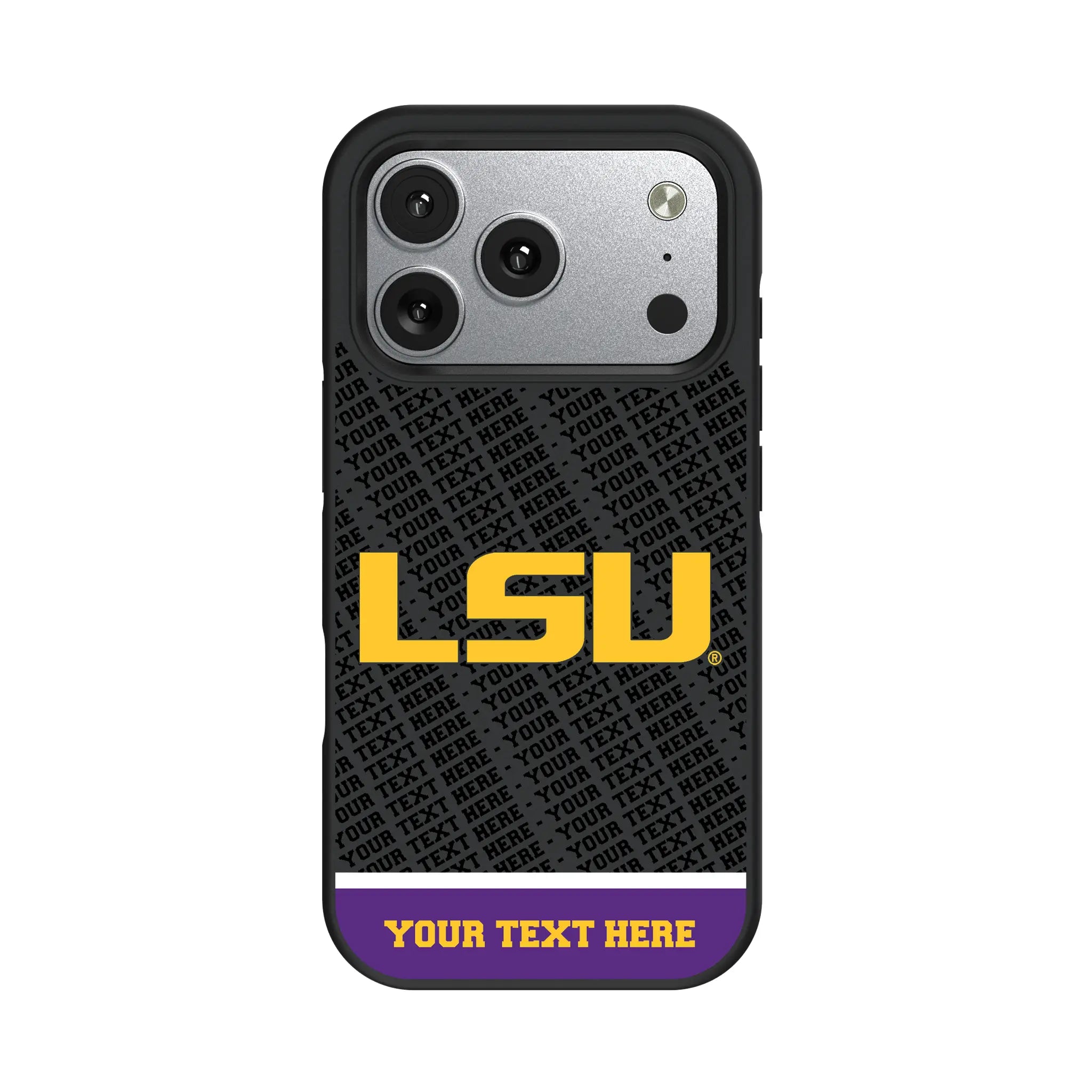 Louisiana State University Tigers Personalized EndZone Plus iPhone Bump Phone Case for Apple iPhone#Device_iPhone 17 Pro