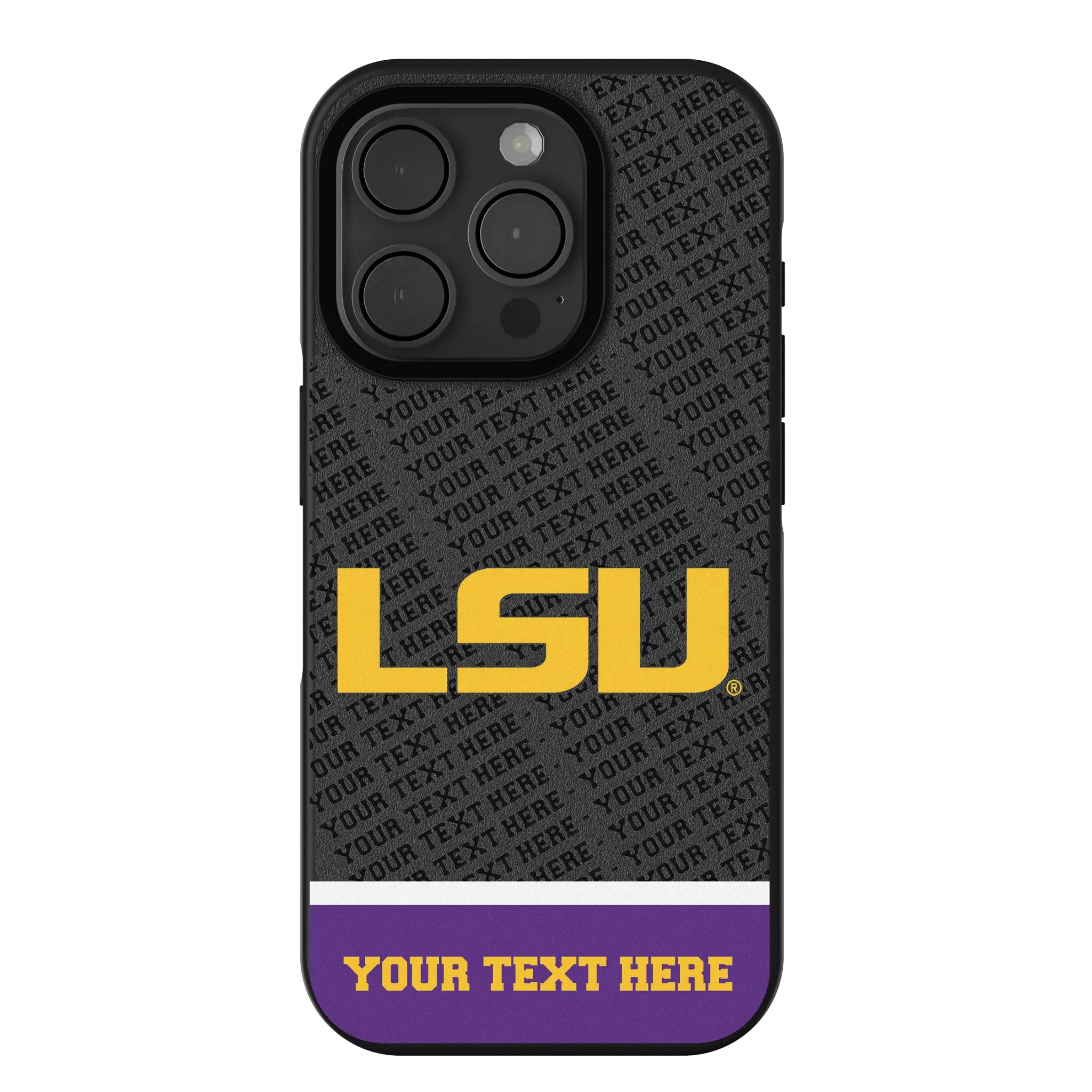Louisiana State University Tigers Personalized EndZone Plus iPhone Bump Phone Case for Apple iPhone