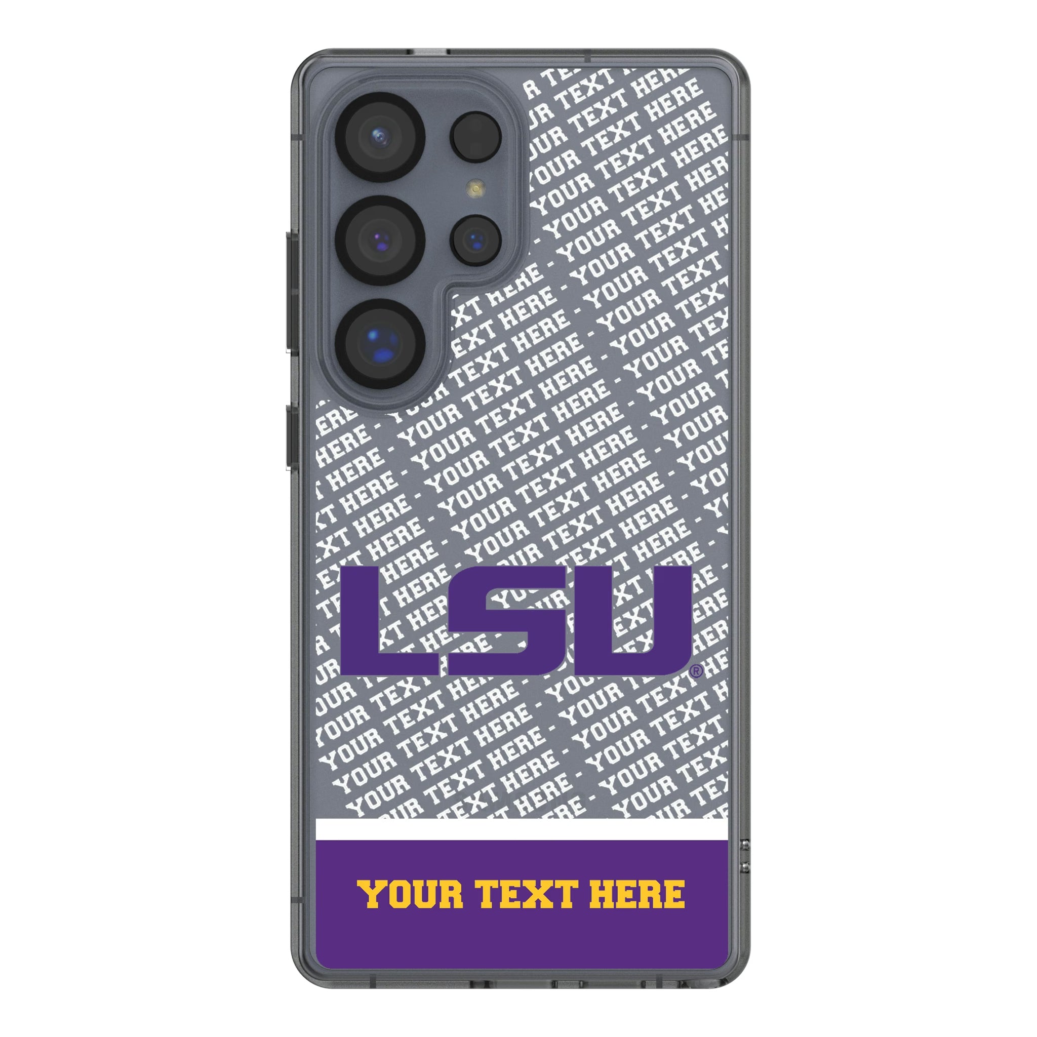 Louisiana State University Tigers Personalized EndZone Plus Galaxy Clear Phone Case for Samsung Galaxy