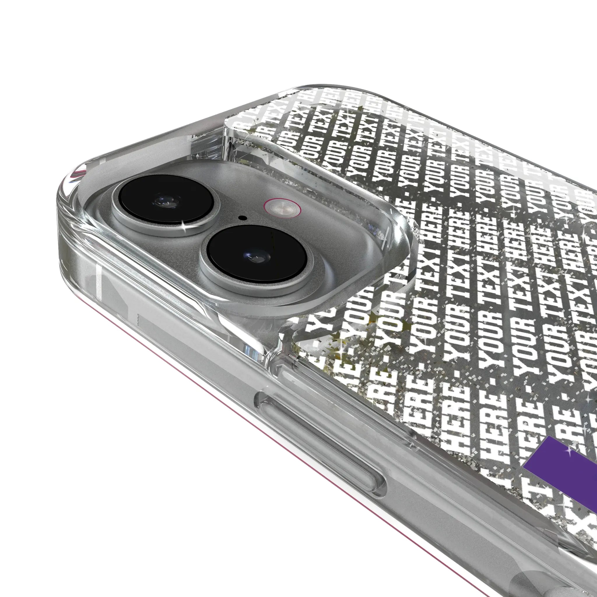 Louisiana State University Tigers Personalized EndZone Plus iPhone Glitter Phone Case for Apple iPhone - Detail