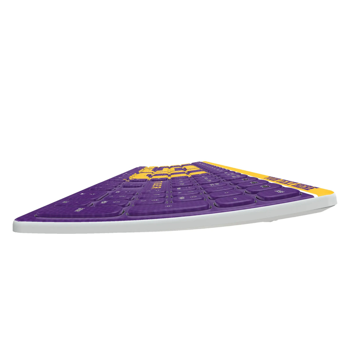 Louisiana State University Tigers Personalized Endzone Solid KKB605 Curved Wireless Keyboard