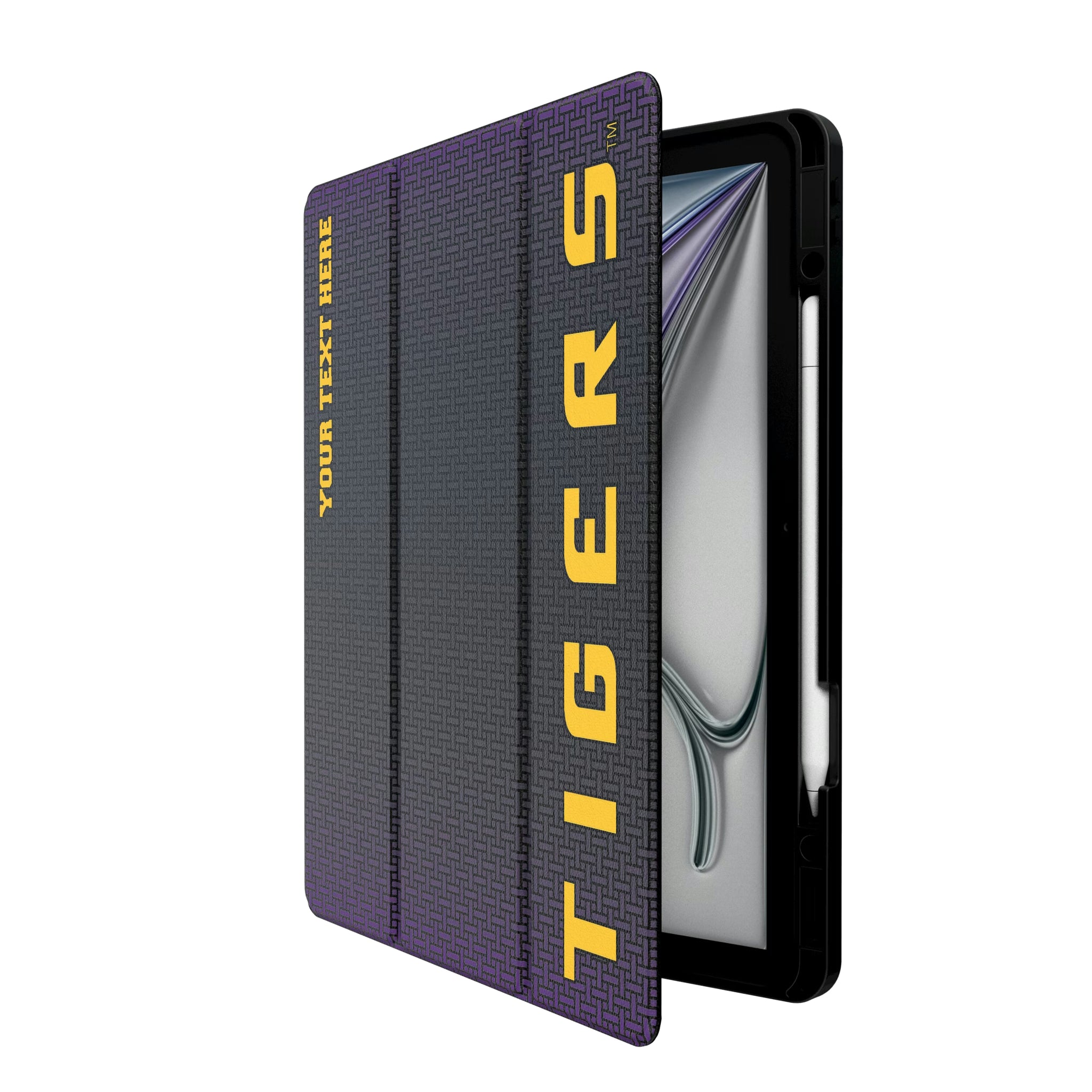 Louisiana State University Tigers Personalized Linen iPad Tablet Case for Apple iPad