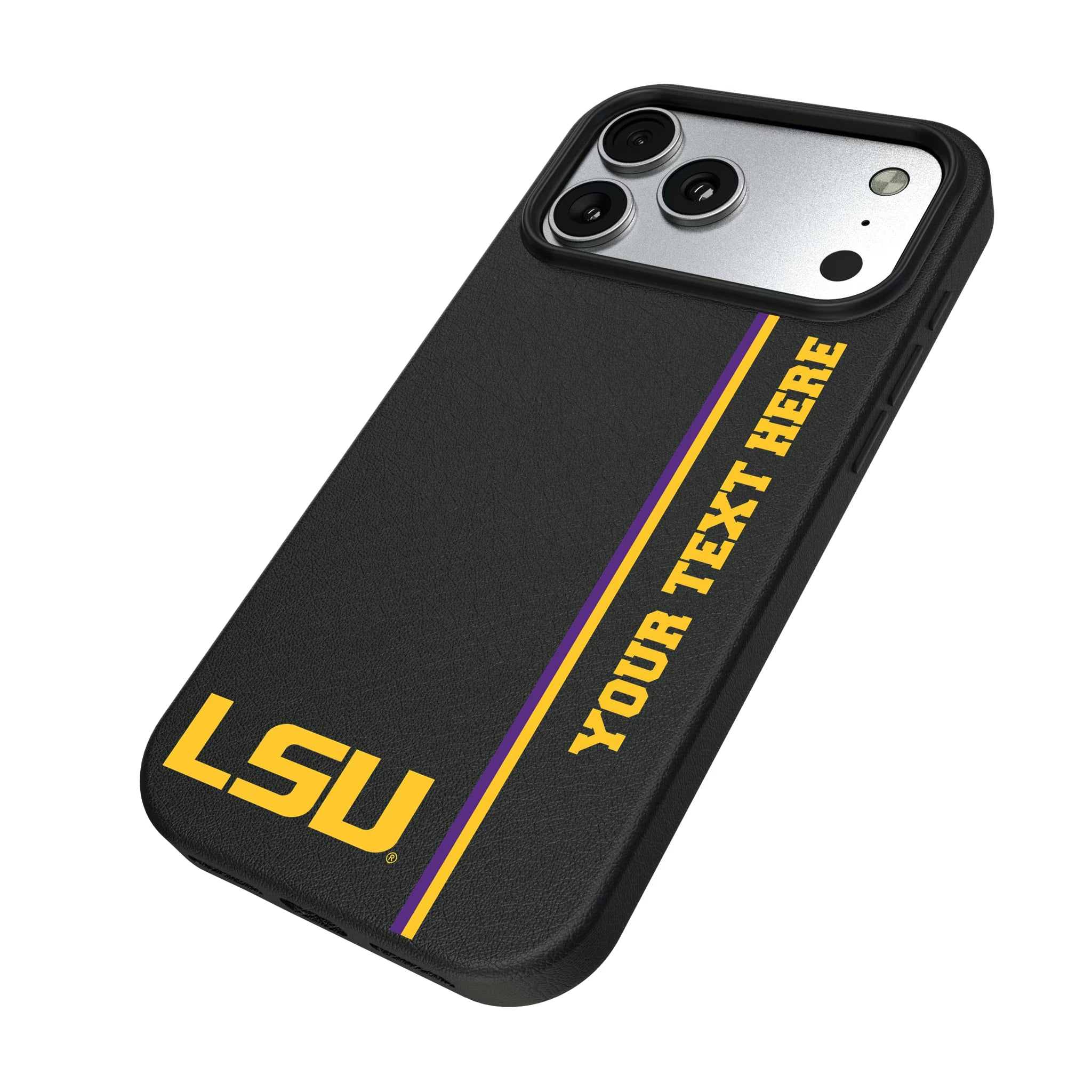 Louisiana State University Tigers Personalized Sidebard iPhone MagSafe Compatible Phone Case for Apple iPhone - Isometric View#Device_iPhone 17 Pro Max