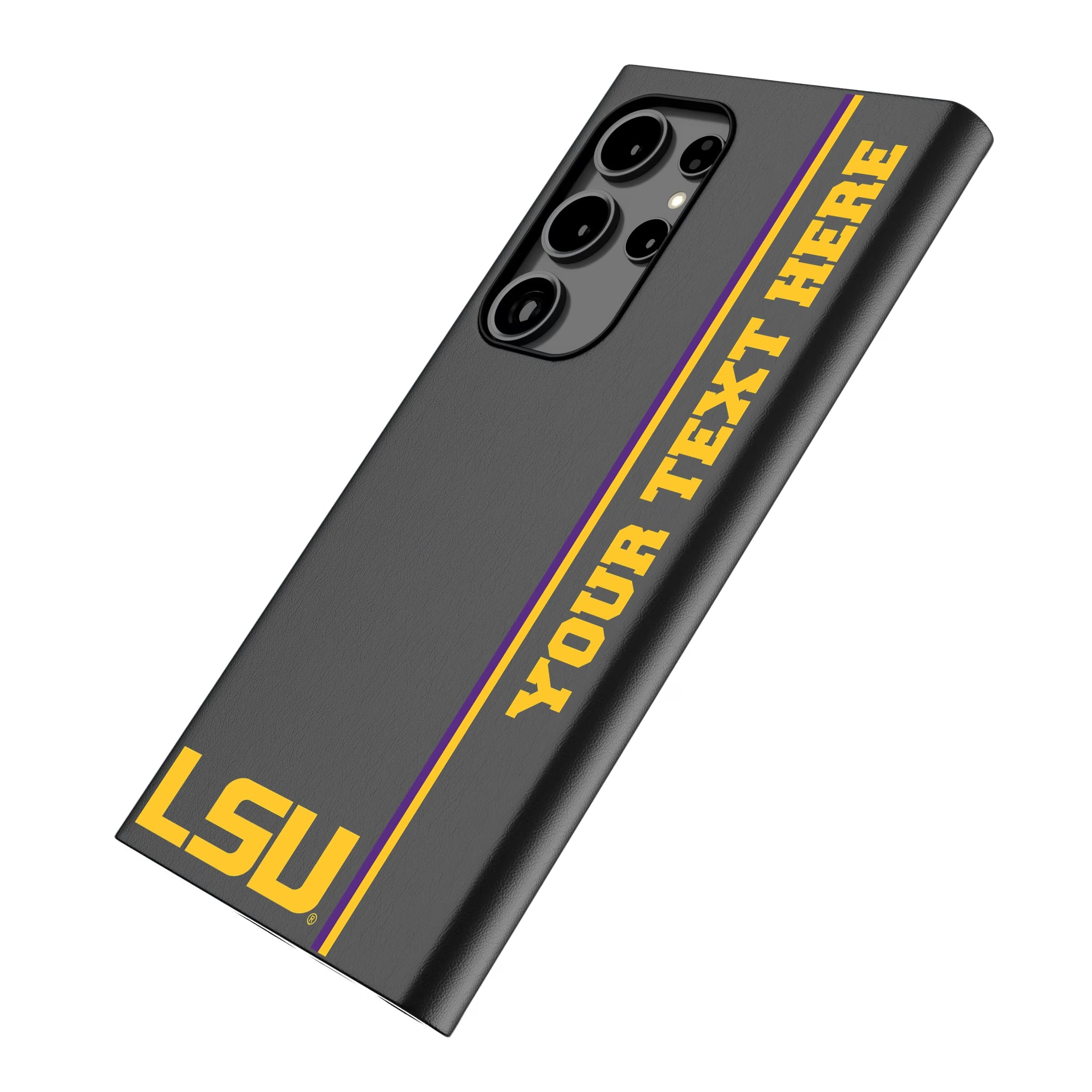 Louisiana State University Tigers Personalized Sidebard Galaxy MagSafe Compatible Phone Case for Samsung Galaxy - Isometric View