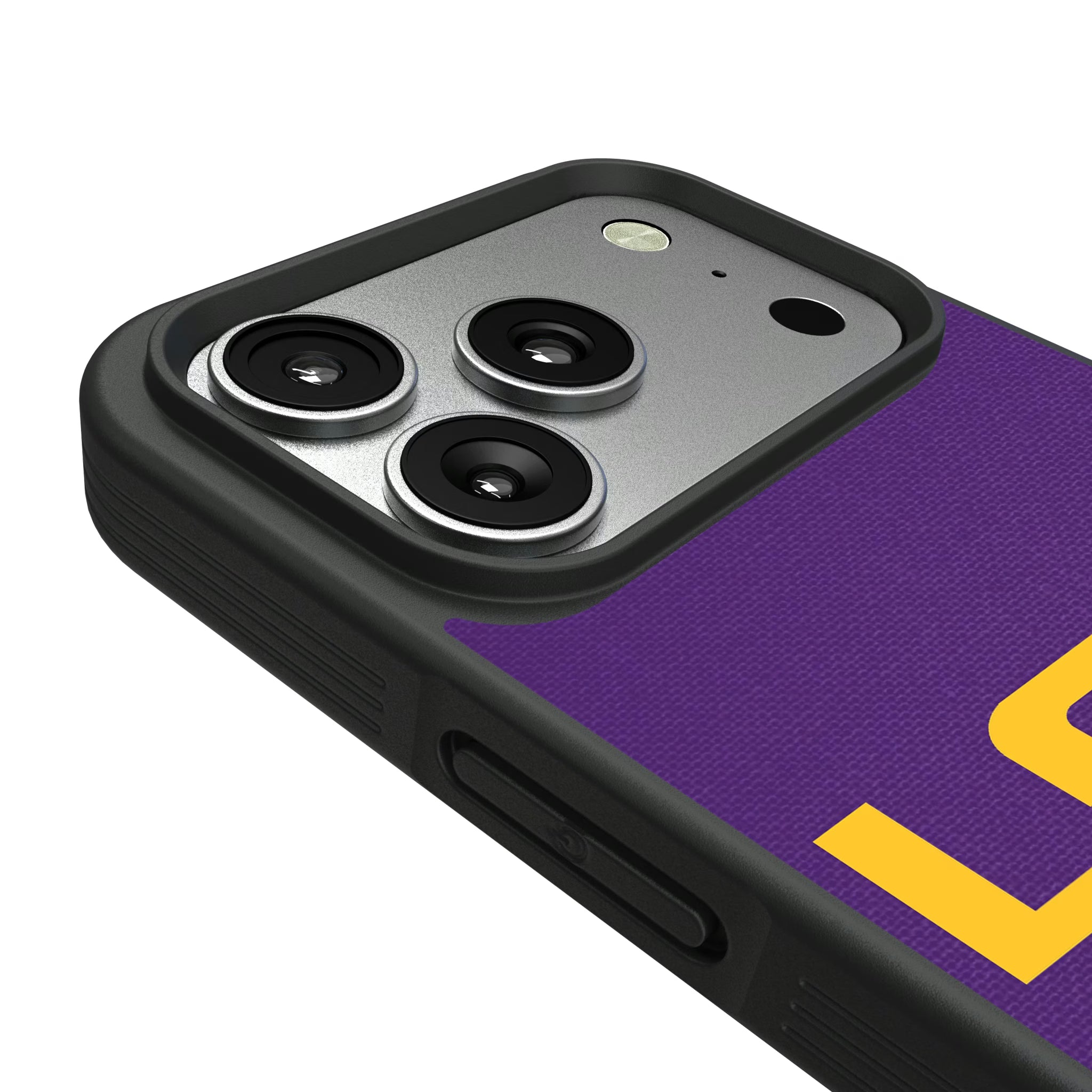 Louisiana State University Tigers Personalized Stripe iPhone Bump Phone Case for Apple iPhone - Detail#Device_iPhone 17 Pro