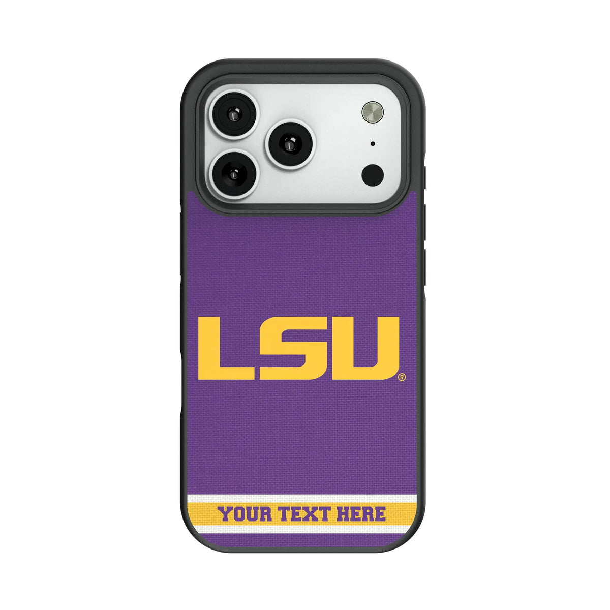 Louisiana State University Tigers Personalized Stripe Bump Phone Case for Apple iPhone