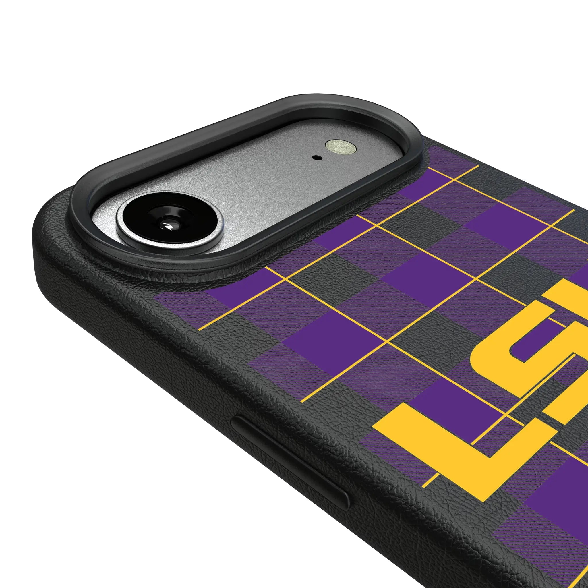 Louisiana State University Tigers Plaid iPhone MagSafe Compatible Phone Case for Apple iPhone - Detail#Device_iPhone Air