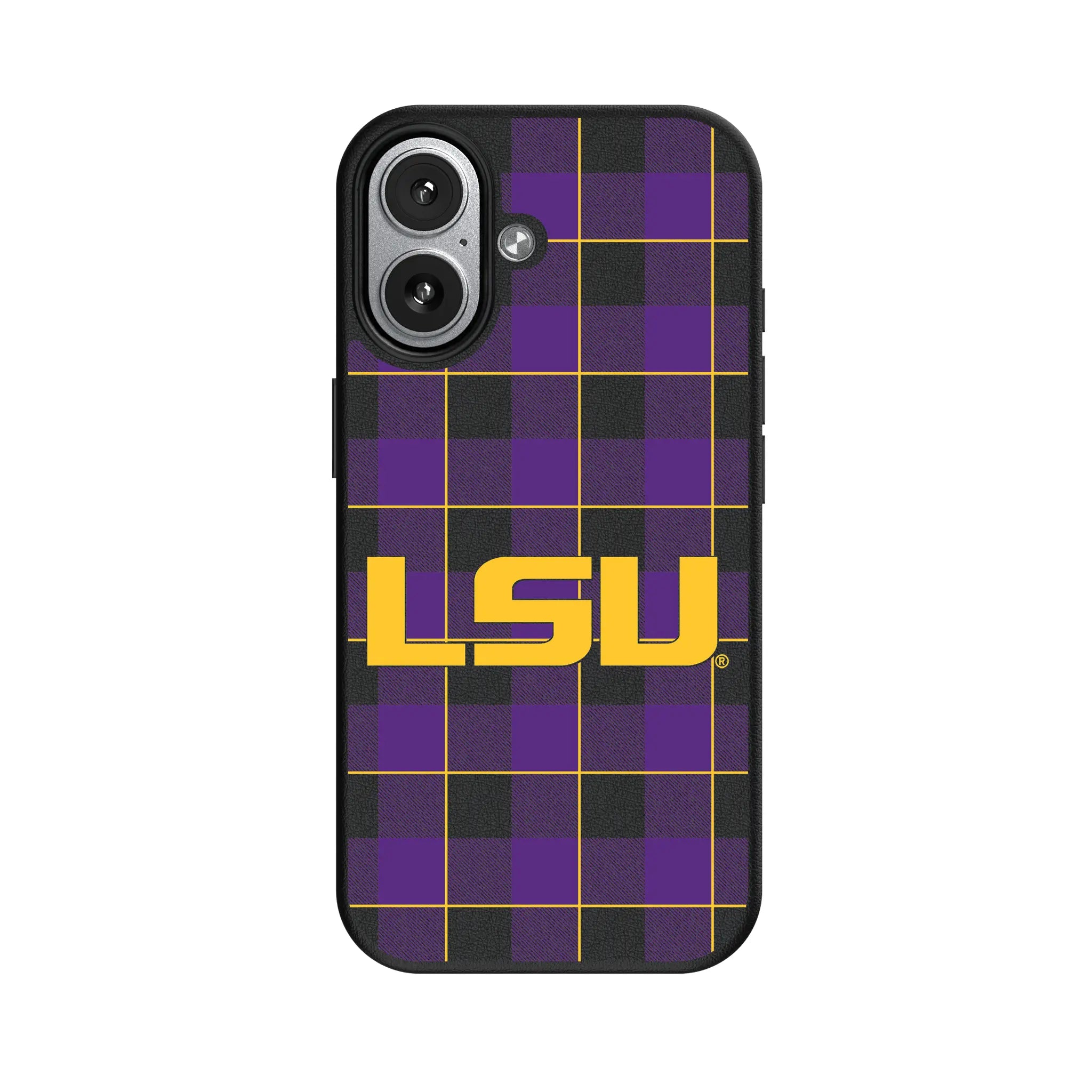 Louisiana State University Tigers Plaid iPhone MagSafe Compatible Phone Case for Apple iPhone#Device_iPhone 17