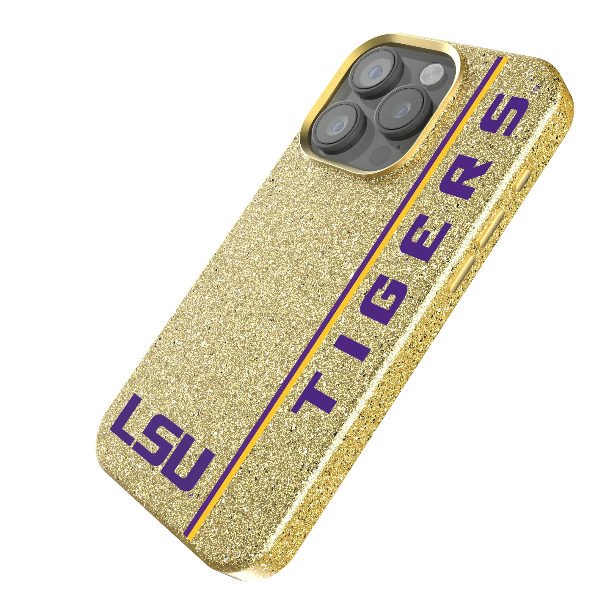 Louisiana State University Tigers Sidebar iPhone Bling Phone Case for Apple iPhone - Isometric View