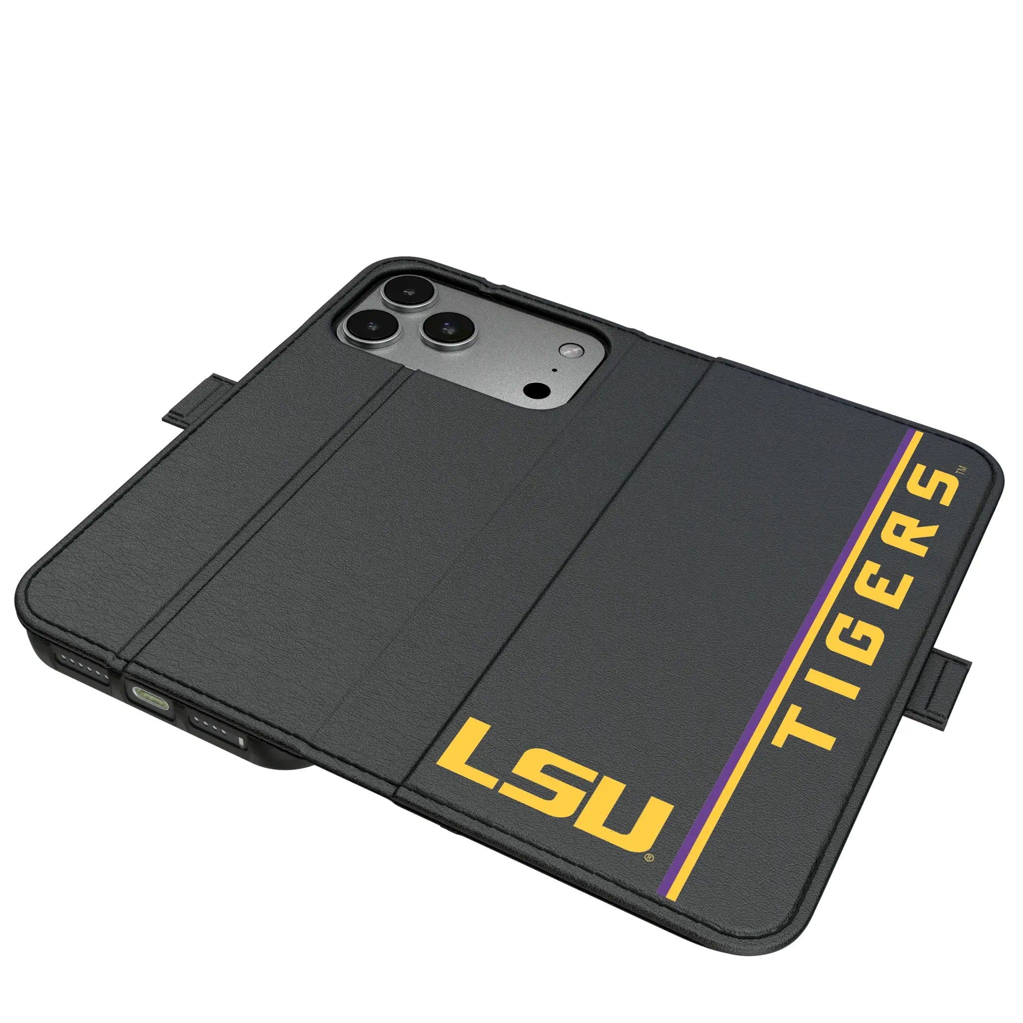 Louisiana State University Tigers Sidebar iPhone Folio Phone Case for Apple iPhone#Device_iPhone 17 Pro Max