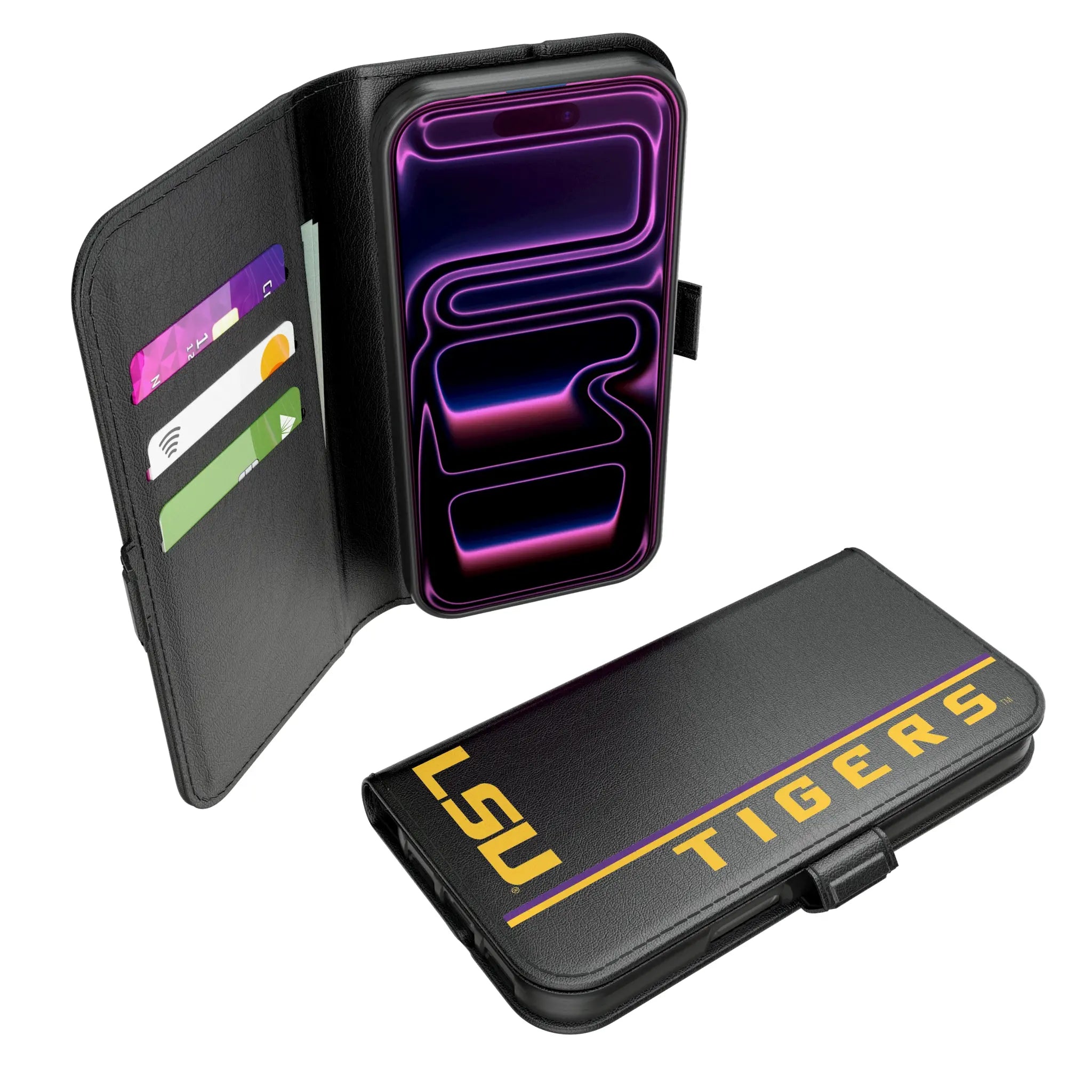 Louisiana State University Tigers Sidebar iPhone Folio Phone Case for Apple iPhone#Device_iPhone 17 Pro