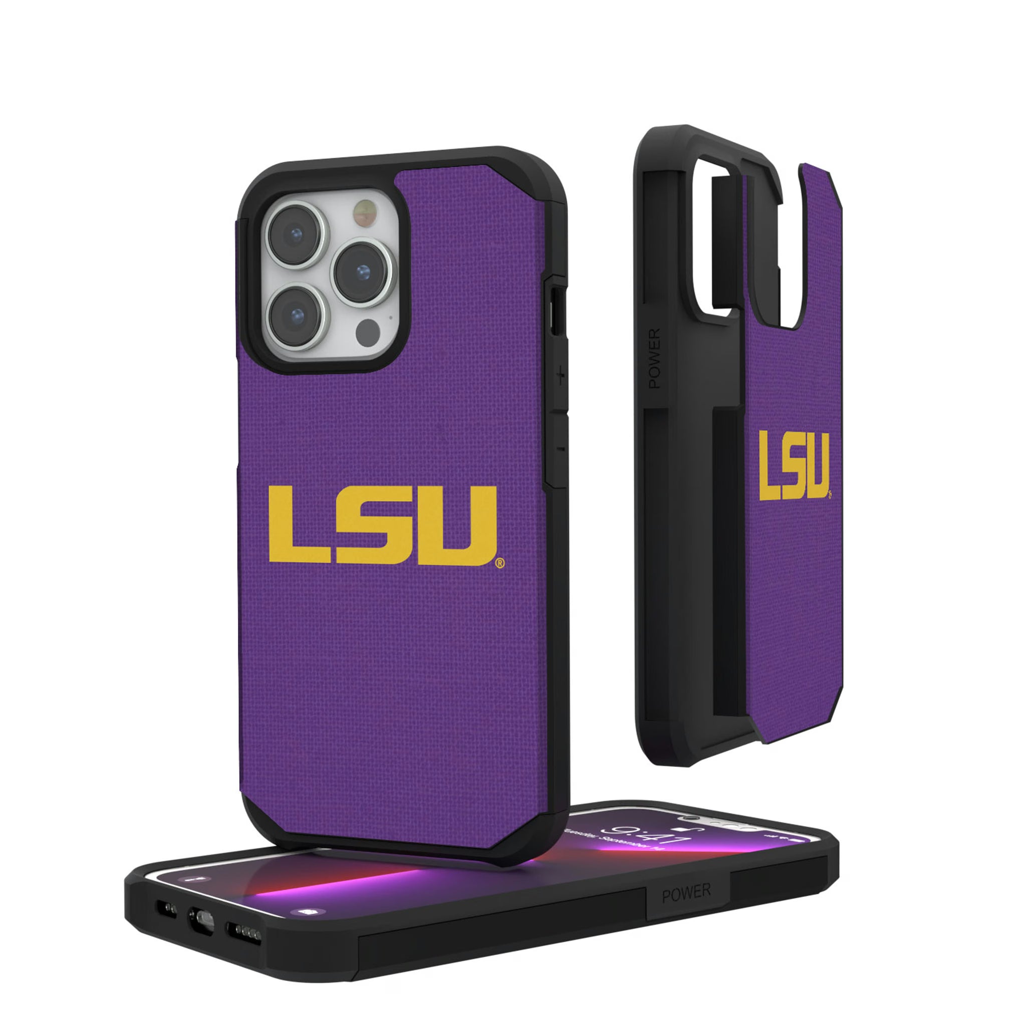 Louisiana State University Tigers Solid iPhone Rugged Phone Case for Apple iPhone