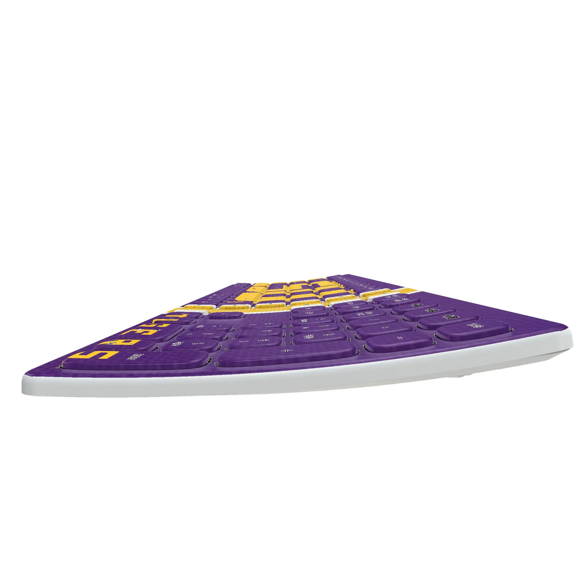 Louisiana State University Tigers Stripe KKB605 Curved Wireless Keyboard