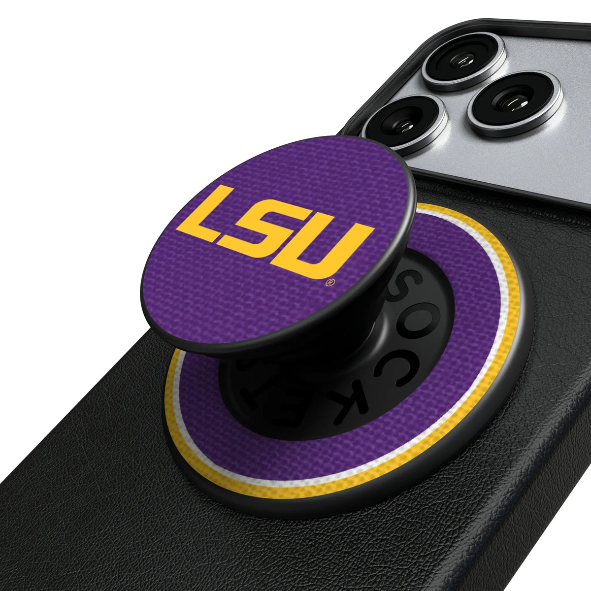 Louisiana State University Tigers Stripe Popsockets Round Magnetic