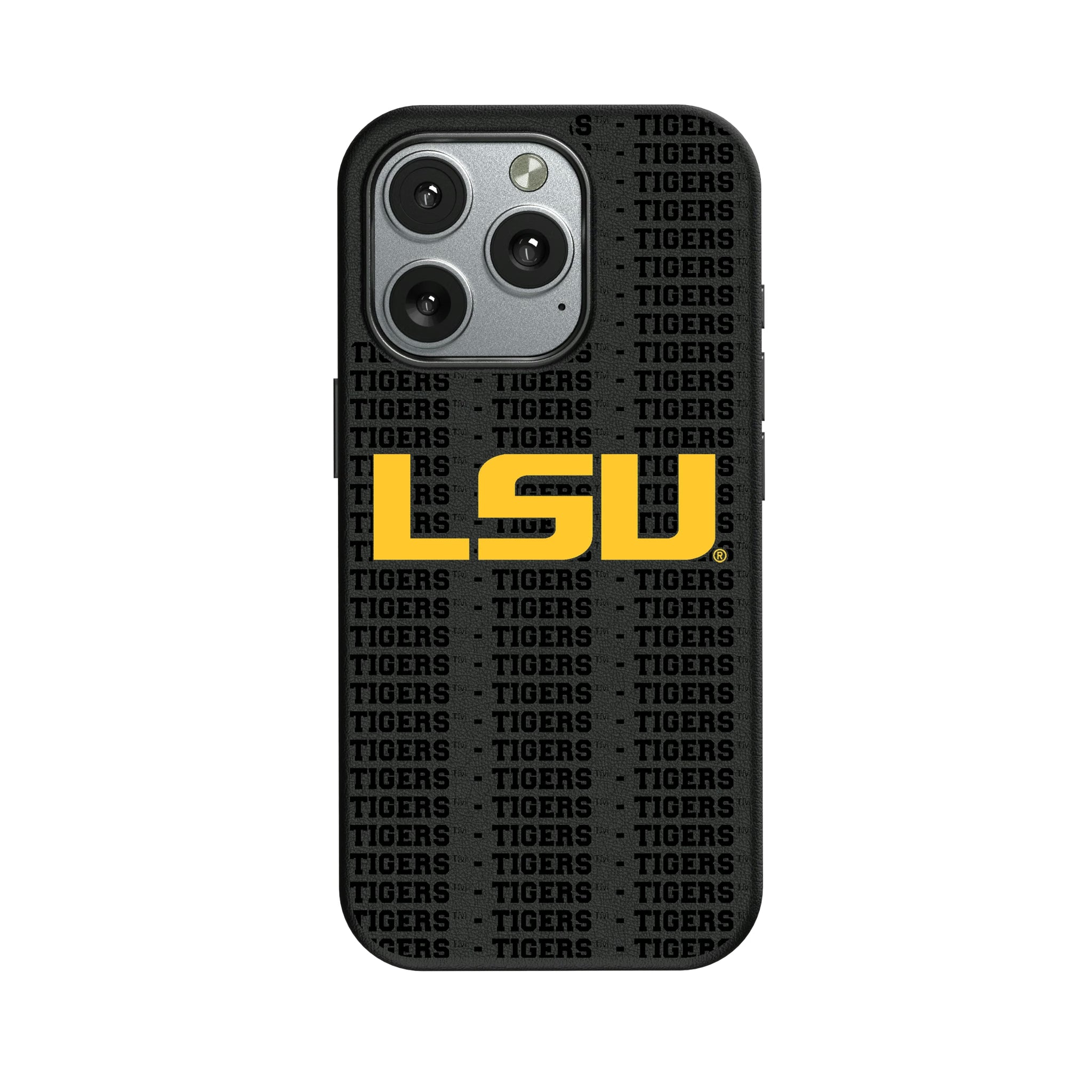 Louisiana State University Tigers Text Backdrop iPhone MagSafe Compatible Phone Case for Apple iPhone