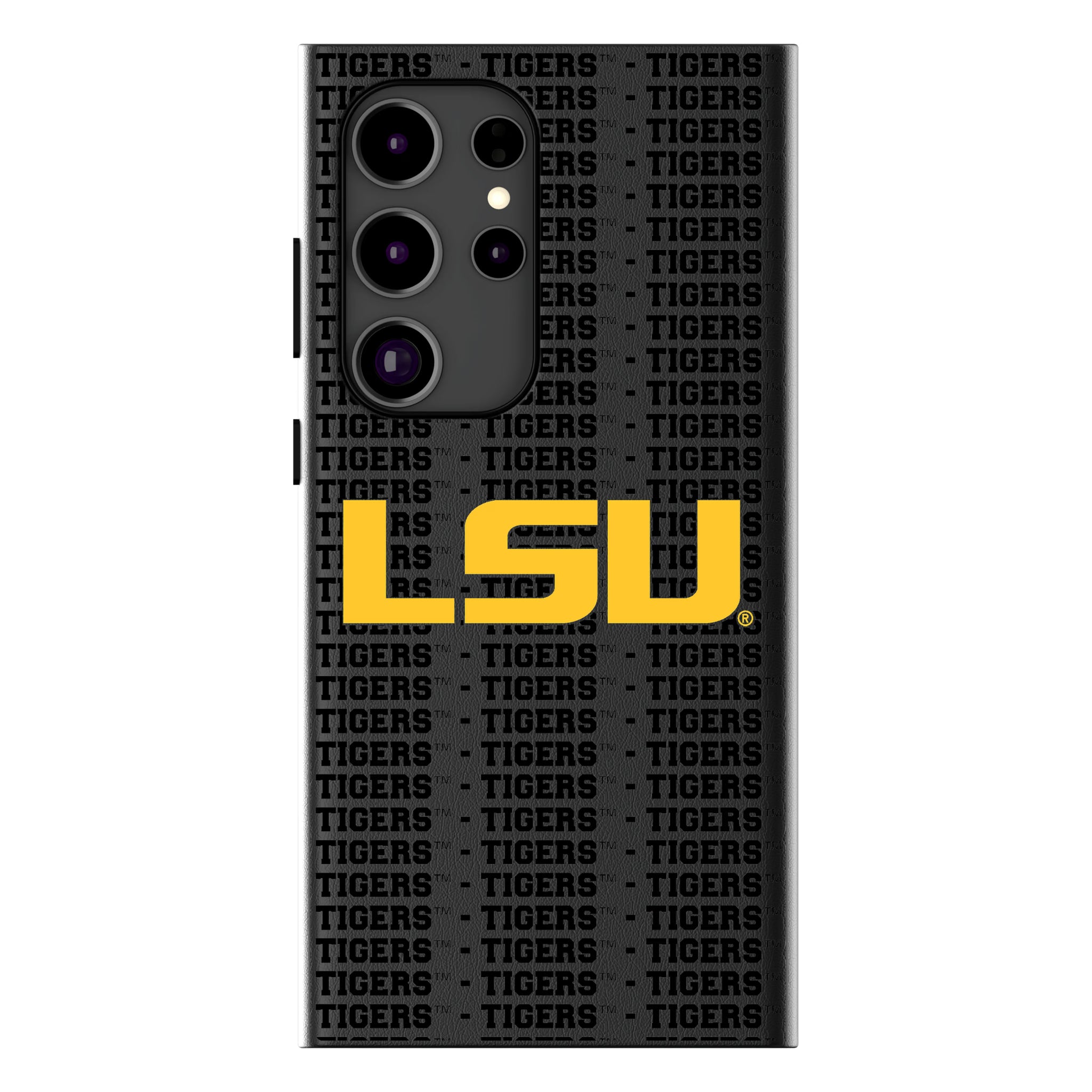 Louisiana State University Tigers Text Backdrop Galaxy MagSafe Compatible Phone Case for Samsung Galaxy