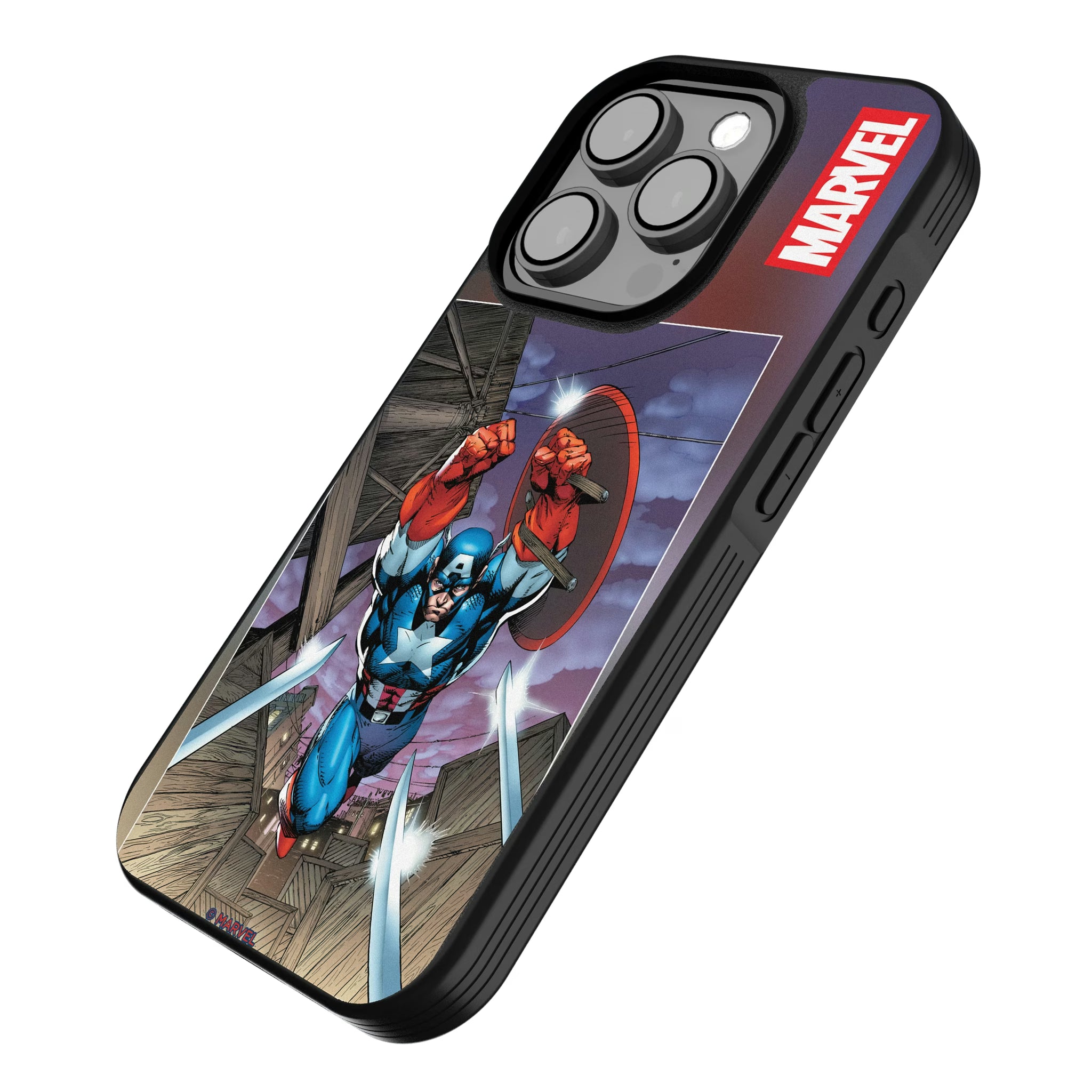 Marvel Avengers Captain America Cover Art iPhone Bump Phone Case for Apple iPhone - Isometric View