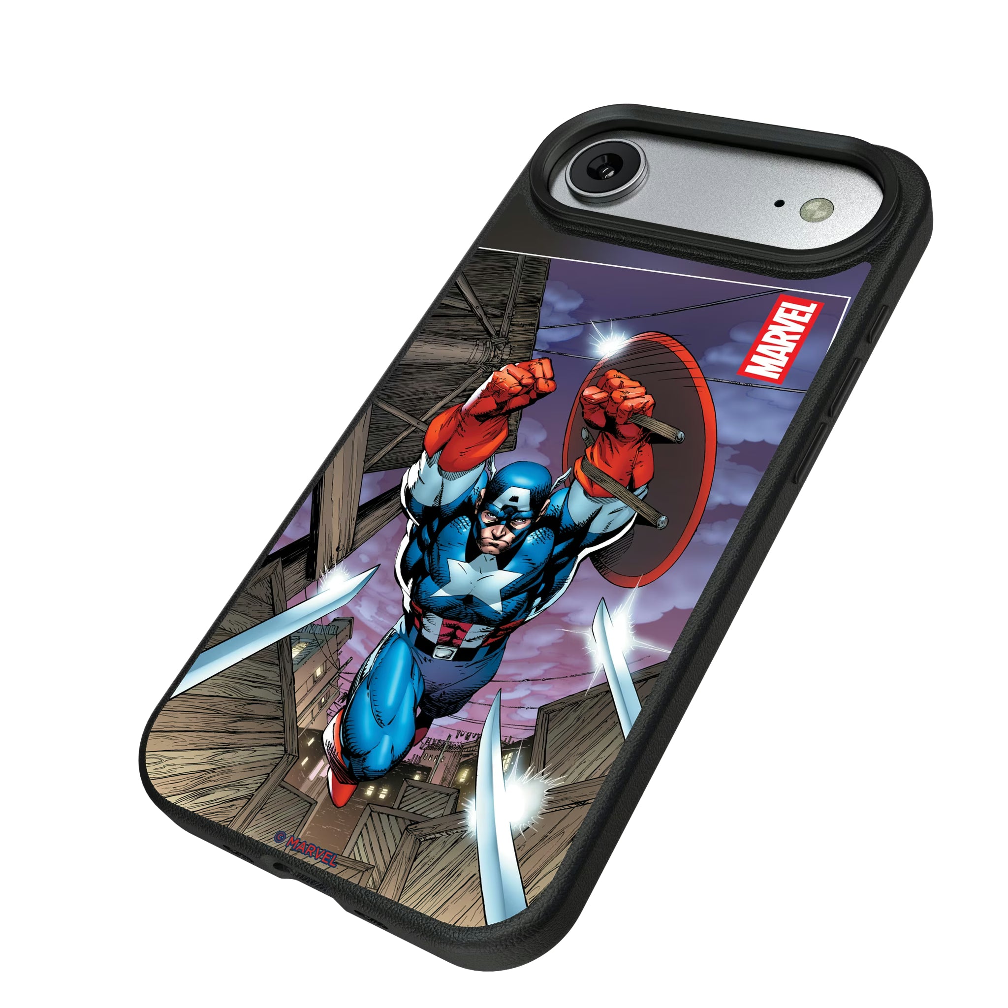 Marvel Avengers Captain America Cover Art iPhone MagSafe Compatible Phone Case for Apple iPhone - Isometric View#Device_iPhone Air