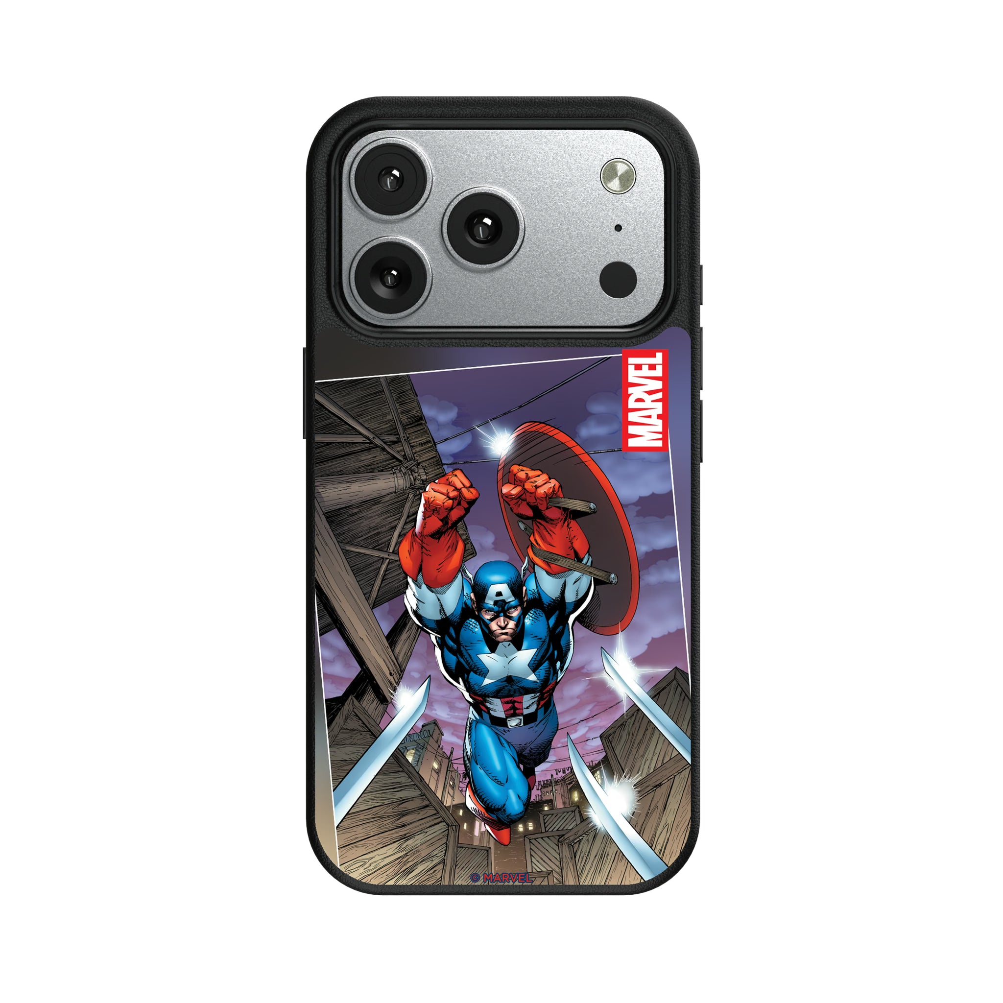 Marvel Avengers Captain America Cover Art iPhone MagSafe Compatible Phone Case for Apple iPhone#Device_iPhone 17 Pro