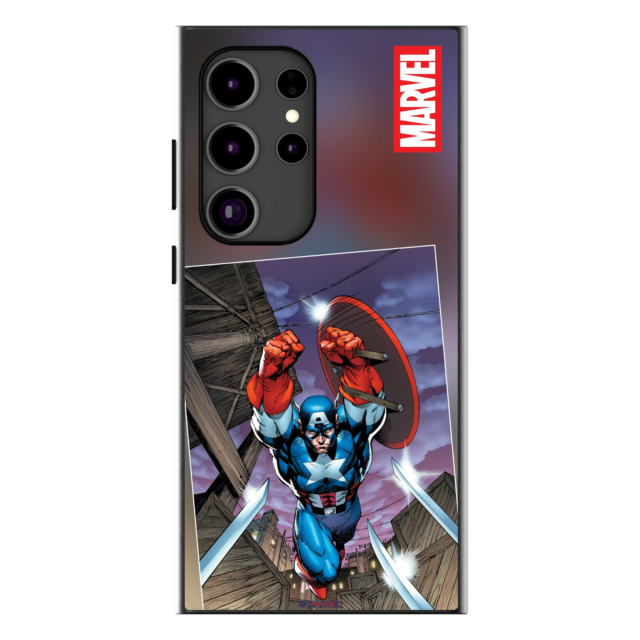 Marvel Avengers Captain America Cover Art Galaxy MagSafe Compatible Phone Case for Samsung Galaxy