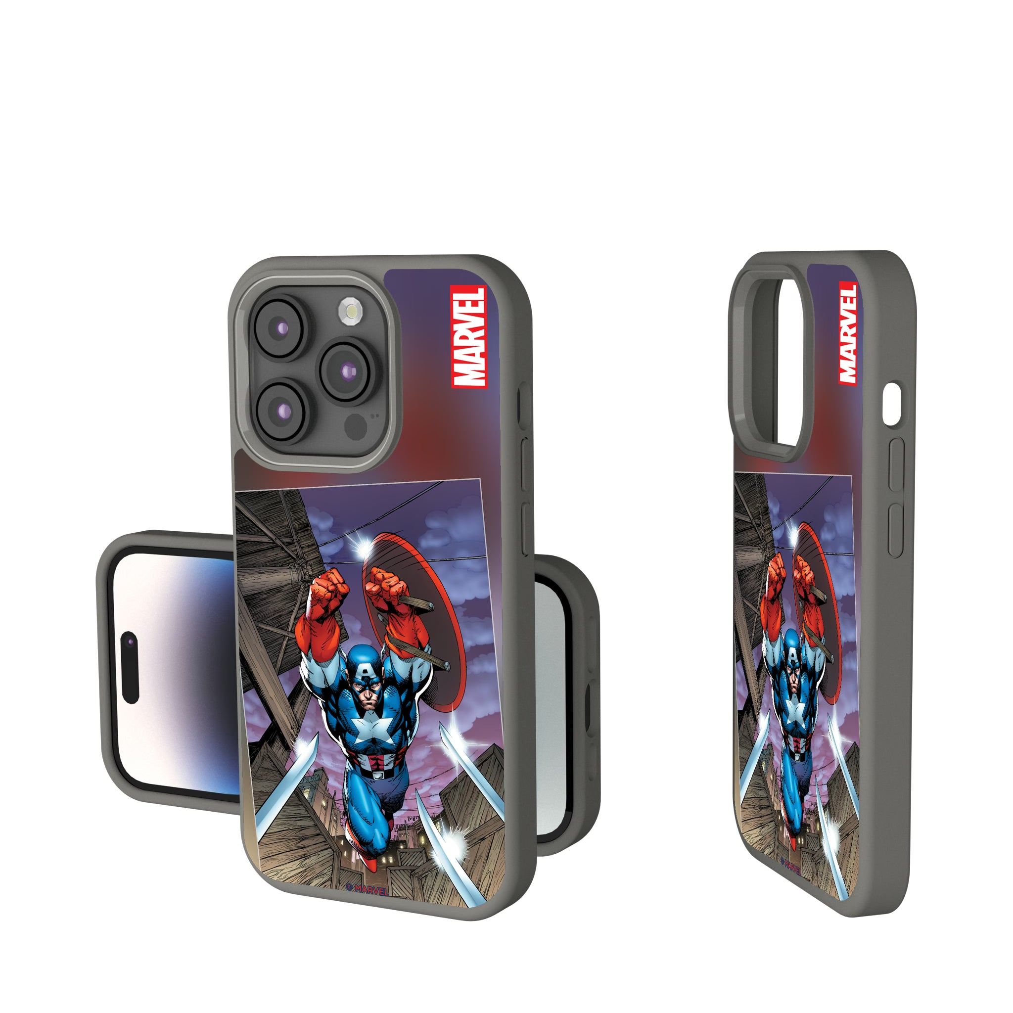Marvel Avengers Captain America Cover Art iPhone Soft Touch Phone Case for Apple iPhone
