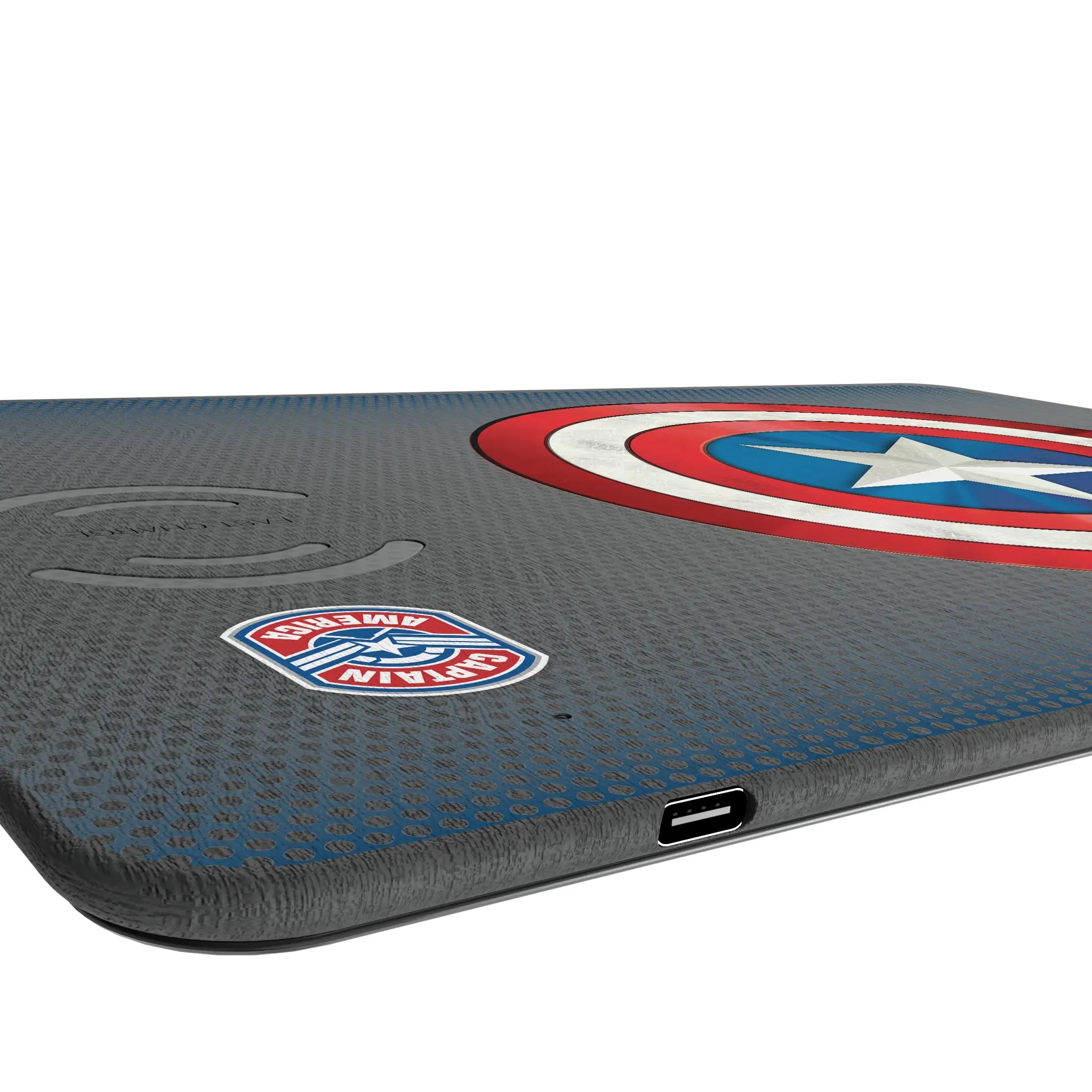 Marvel Avengers Captain America Grid 15-Watt Wireless Charger and Mouse Pad
