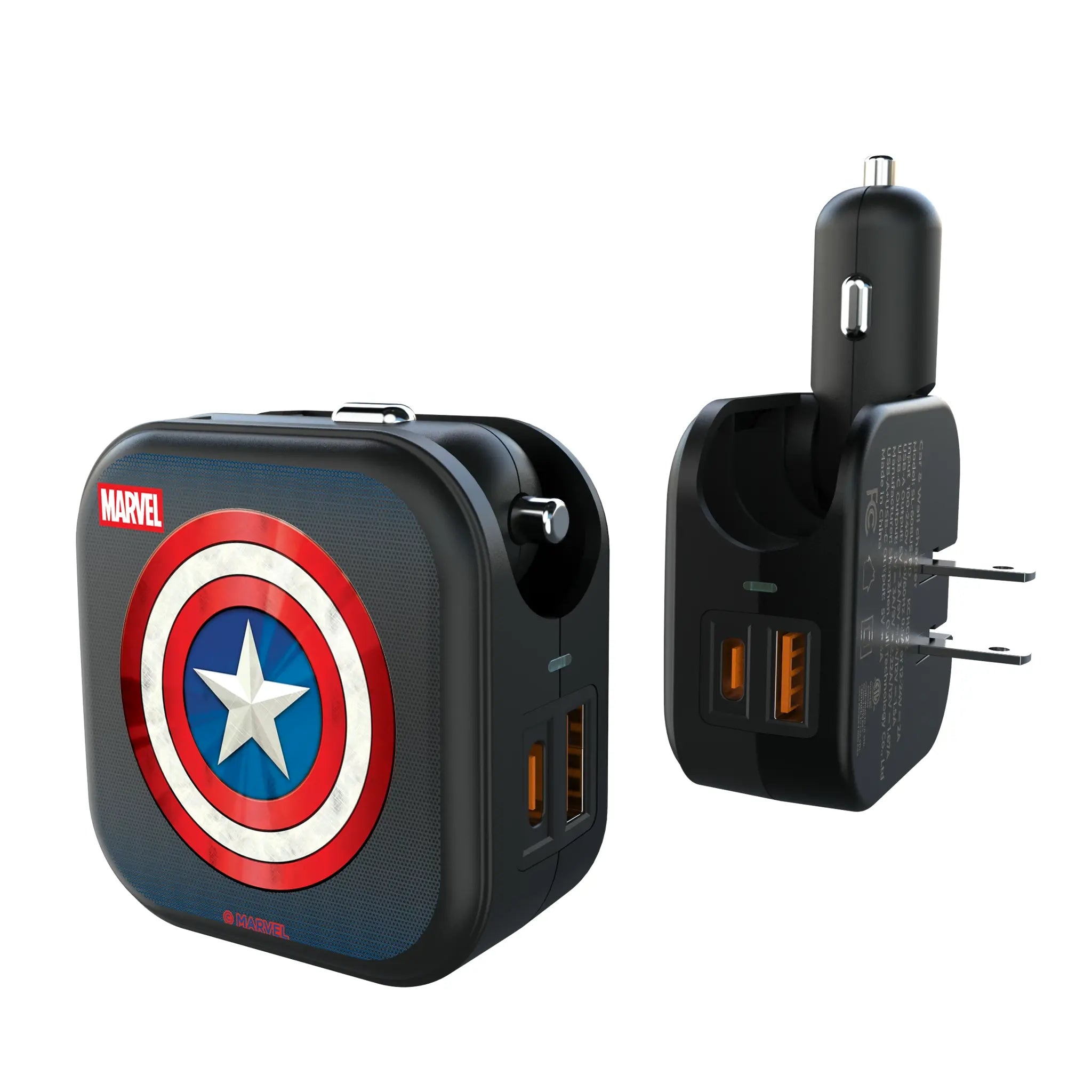 Marvel Avengers Captain America Grid 2 in 1 USB A/C Charger