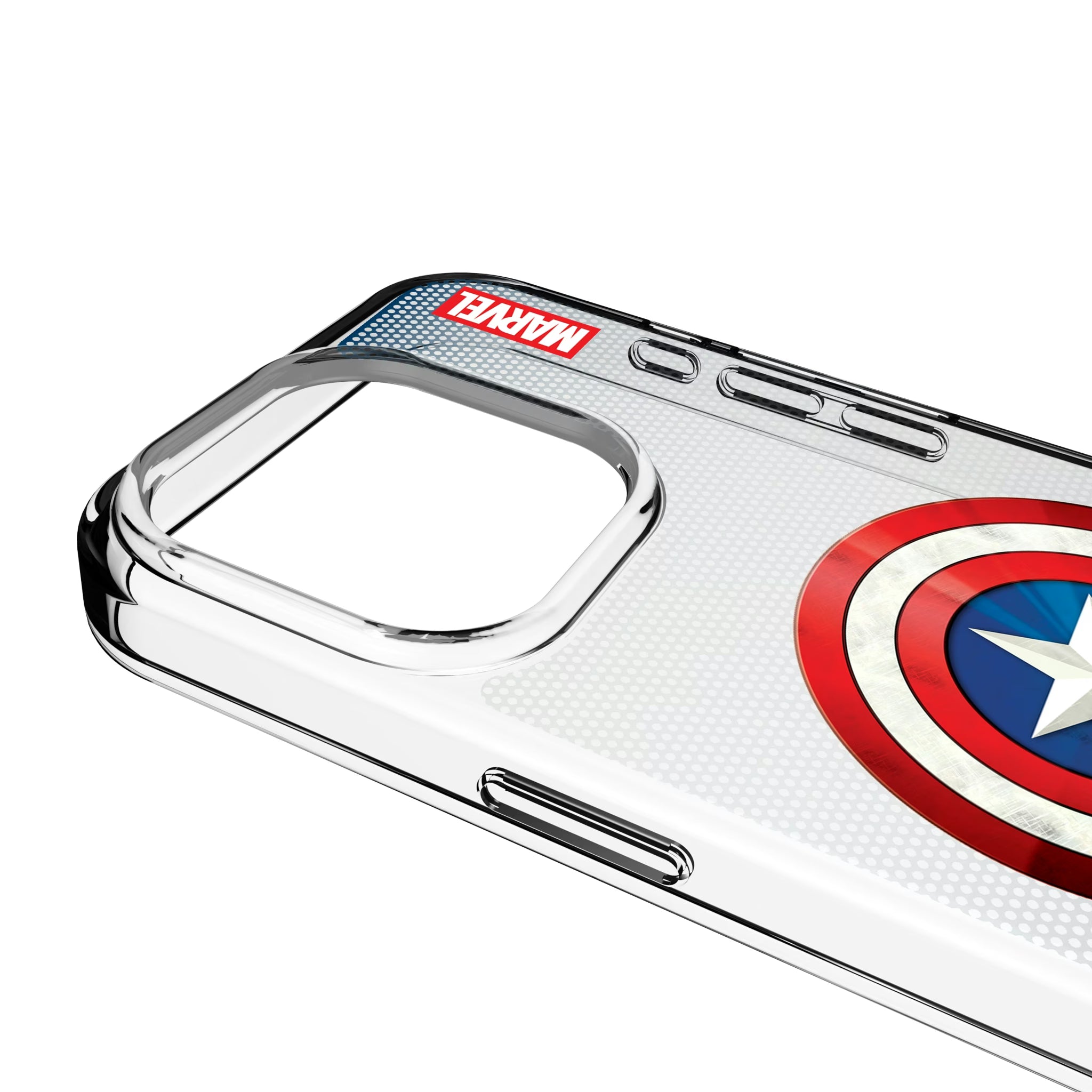 Marvel Avengers Captain America Grid iPhone Clear Phone Case for Apple iPhone - Detail
