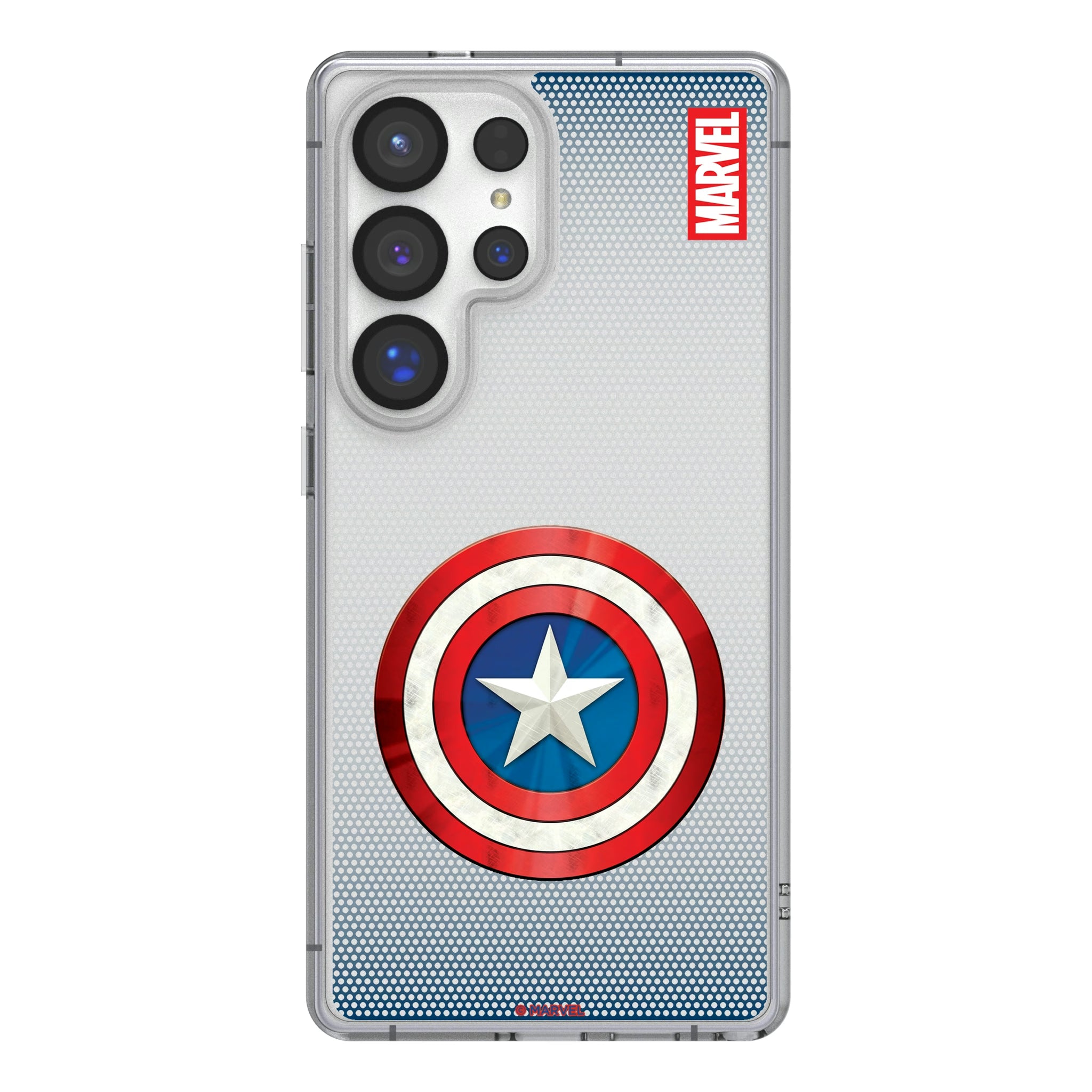 Marvel Avengers Captain America Grid Galaxy Clear Phone Case for Samsung Galaxy