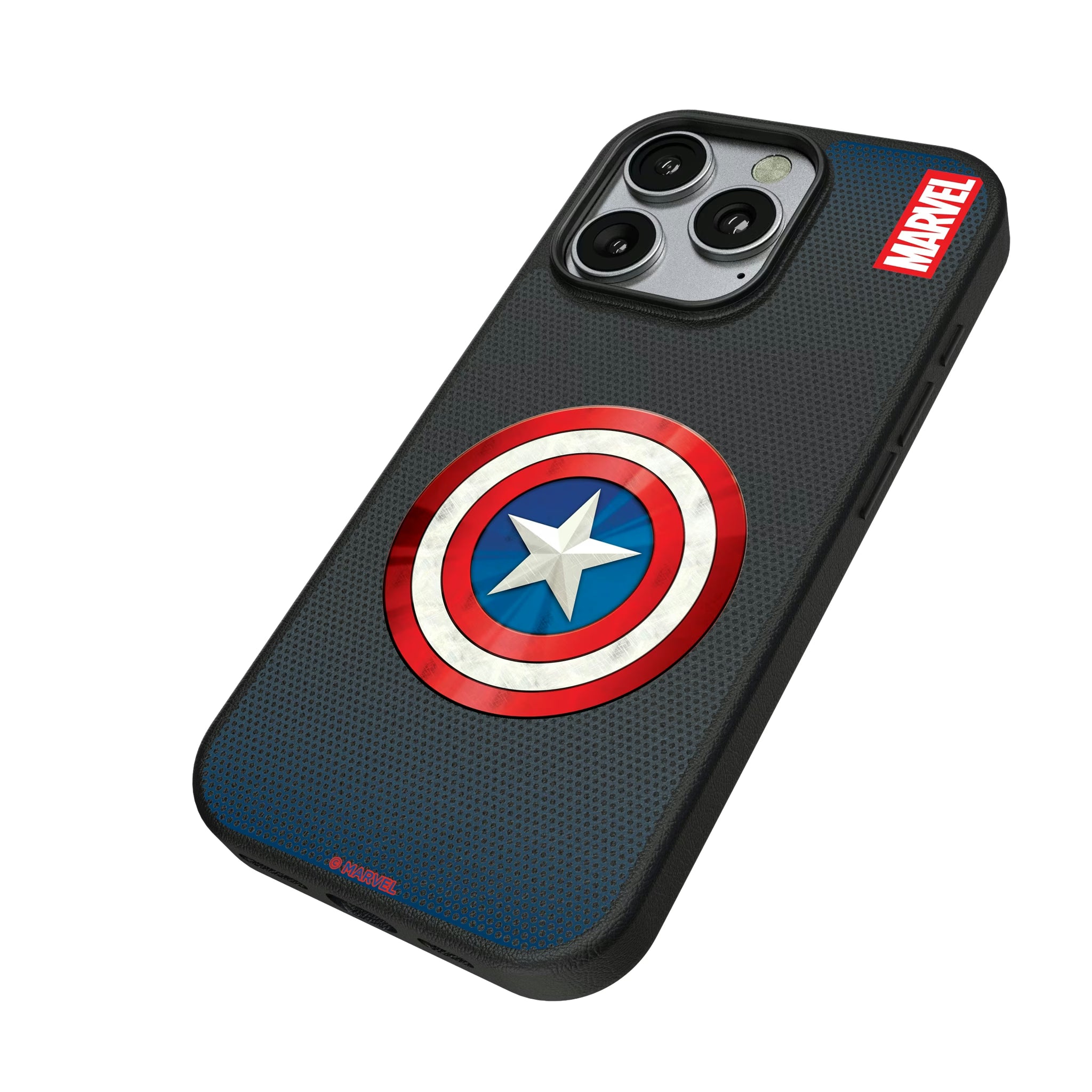 Marvel Avengers Captain America Grid iPhone MagSafe Compatible Phone Case for Apple iPhone - Isometric View