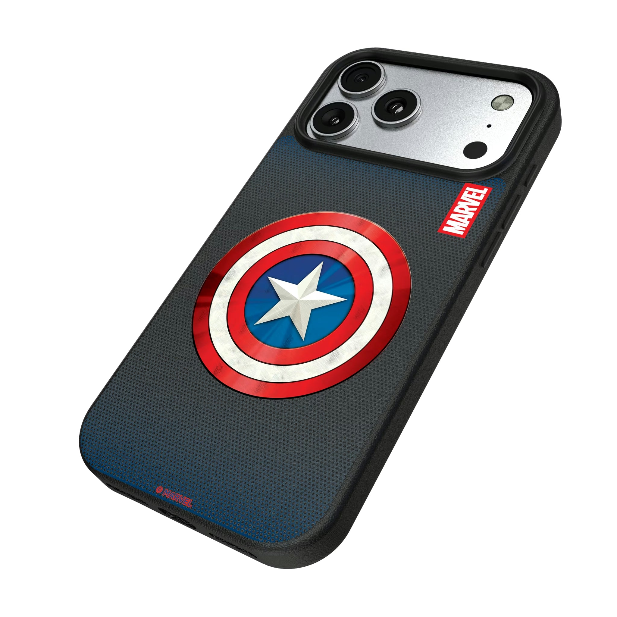 Marvel Avengers Captain America Grid iPhone MagSafe Compatible Phone Case for Apple iPhone - Isometric View#Device_iPhone 17 Pro Max