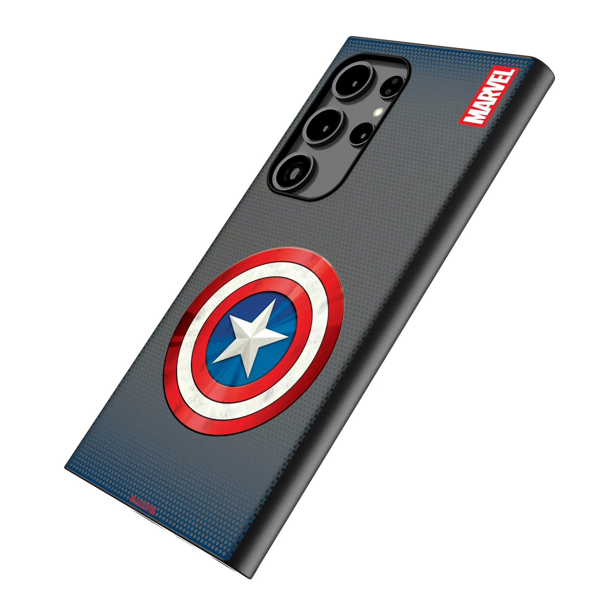 Marvel Avengers Captain America Grid Galaxy MagSafe Compatible Phone Case for Samsung Galaxy - Isometric View