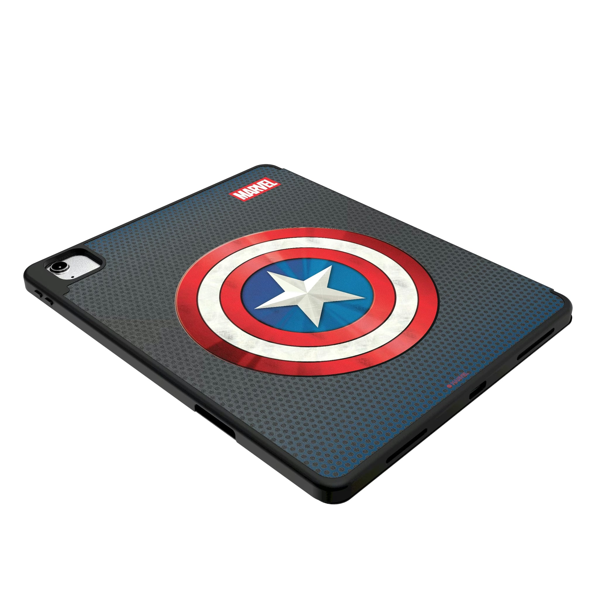Marvel Avengers Captain America Grid iPad Tablet Case for Apple iPad - Isometric View