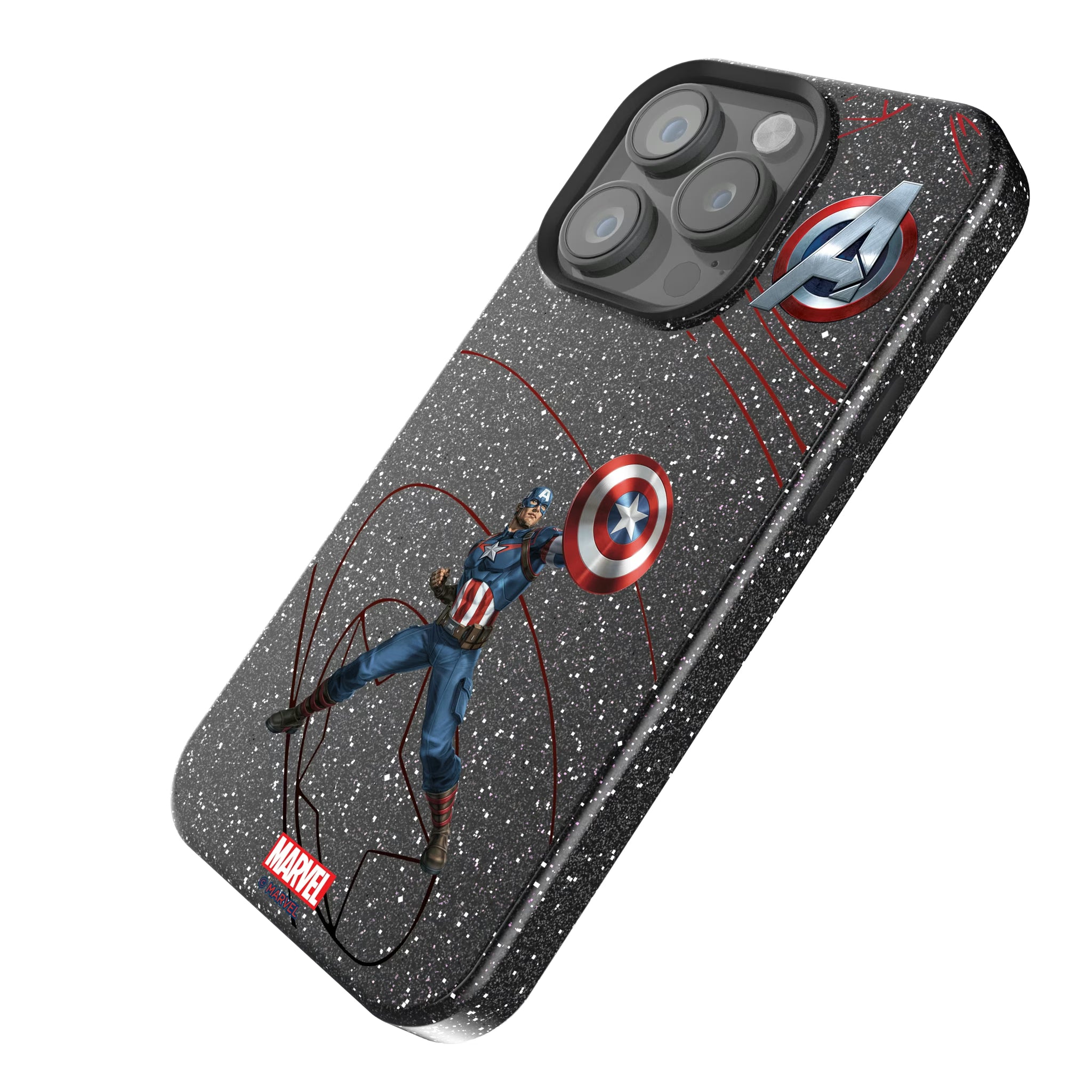 Marvel Avengers Captain America MechLine iPhone Bling Phone Case for Apple iPhone - Isometric View