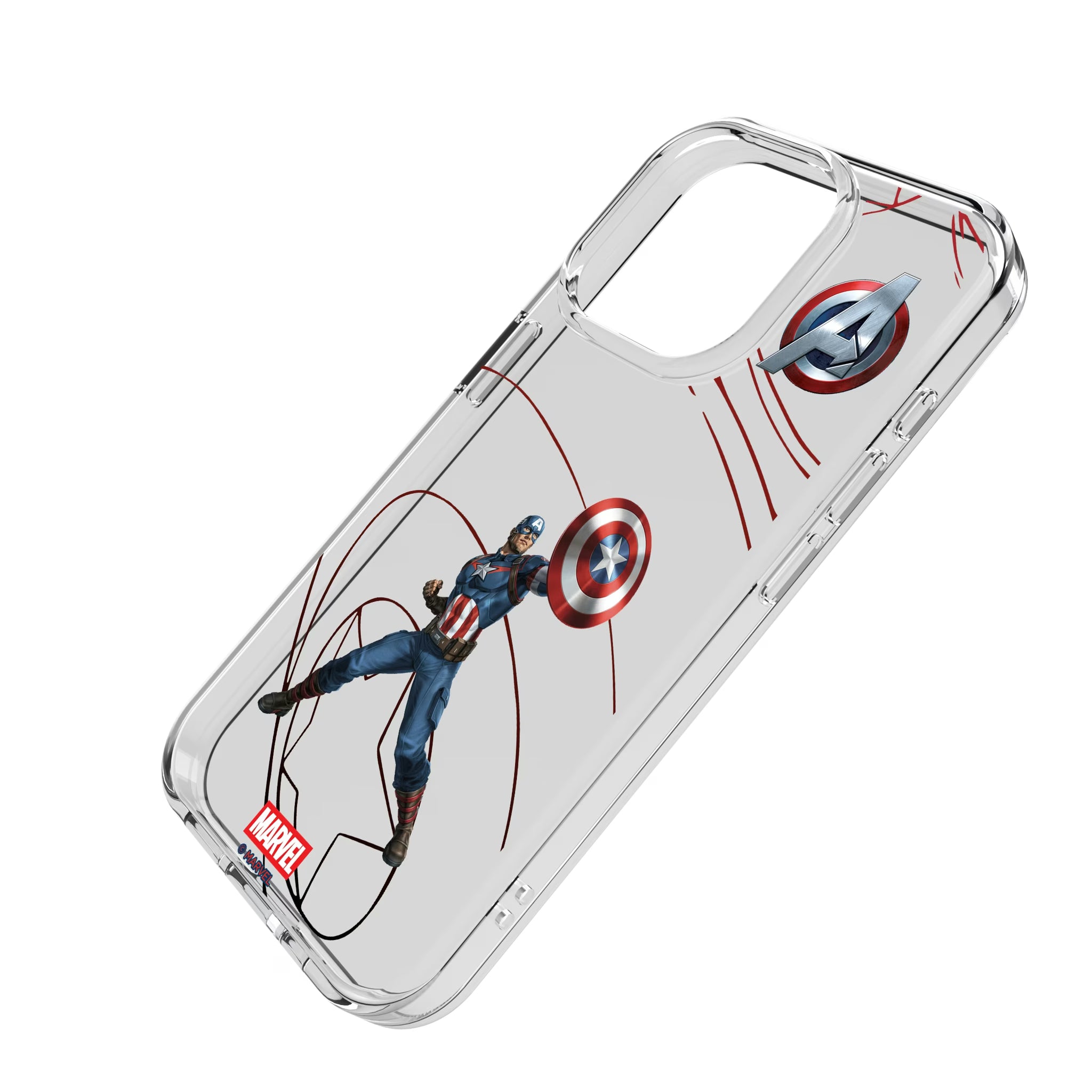 Marvel Avengers Captain America MechLine iPhone Clear Phone Case for Apple iPhone - Isometric View