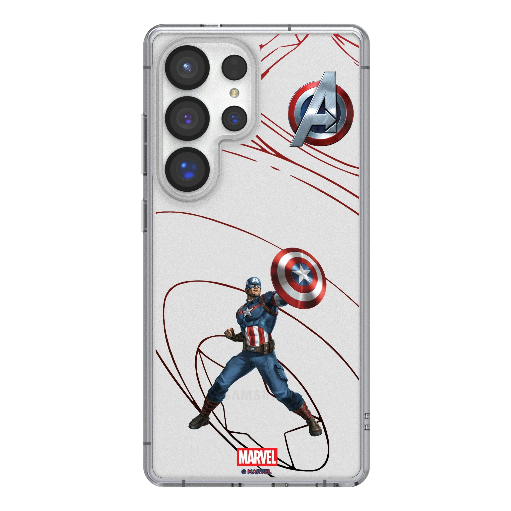 Marvel Avengers Captain America MechLine Galaxy Clear Phone Case for Samsung Galaxy