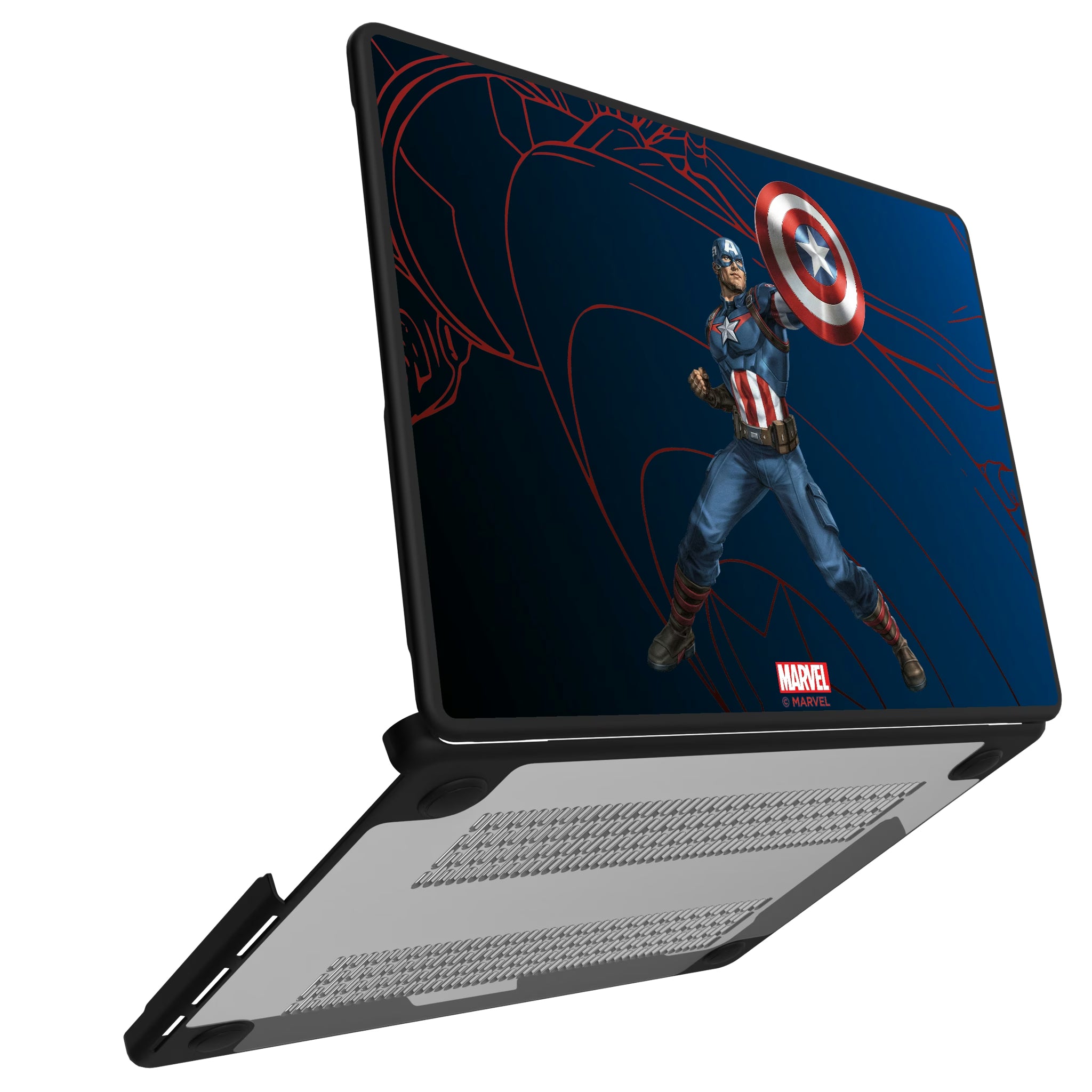 Marvel Avengers Captain America MechLine MacBook Laptop Case for Apple MacBook#Device_MacBook Pro (14-inch, 2021) / MacBook Pro (14-inch, 2023) / MacBook Pro (14-inch, 2024)