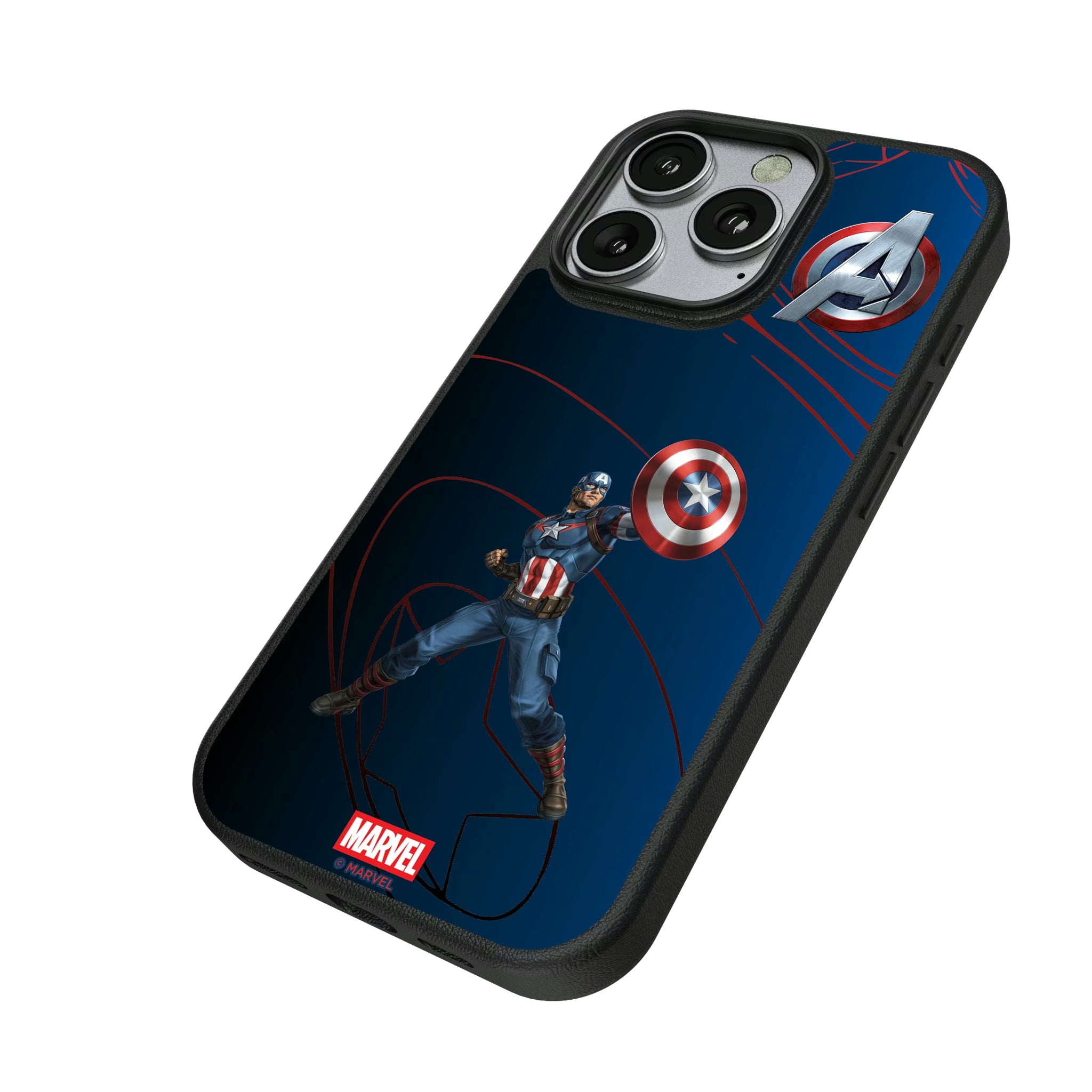 Marvel Avengers Captain America MechLine iPhone MagSafe Compatible Phone Case for Apple iPhone - Isometric View