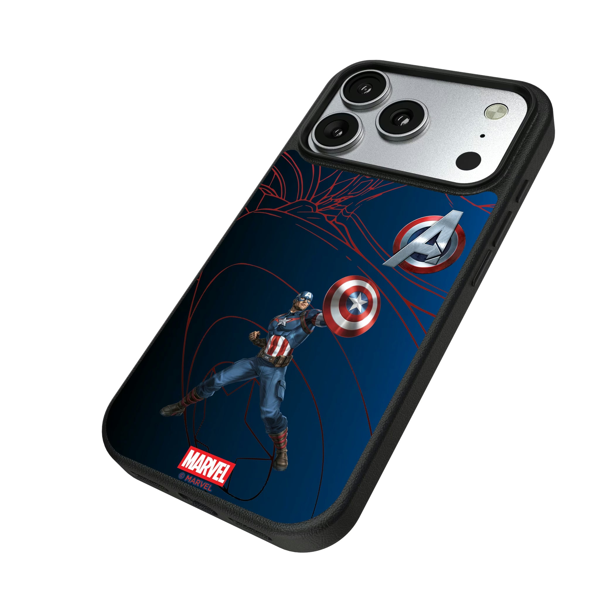 Marvel Avengers Captain America MechLine iPhone MagSafe Compatible Phone Case for Apple iPhone - Isometric View#Device_iPhone 17 Pro