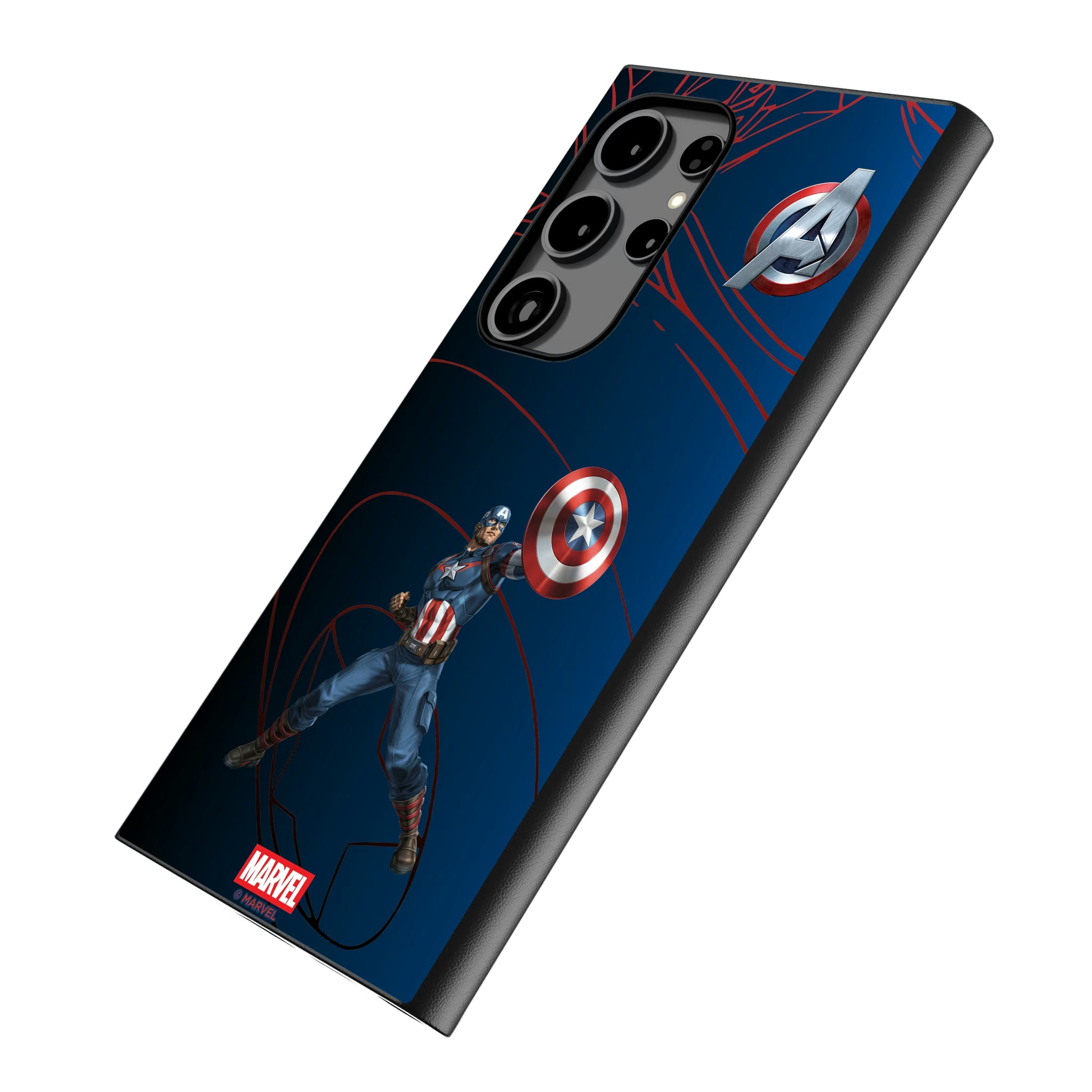 Marvel Avengers Captain America MechLine Galaxy MagSafe Compatible Phone Case for Samsung Galaxy - Isometric View
