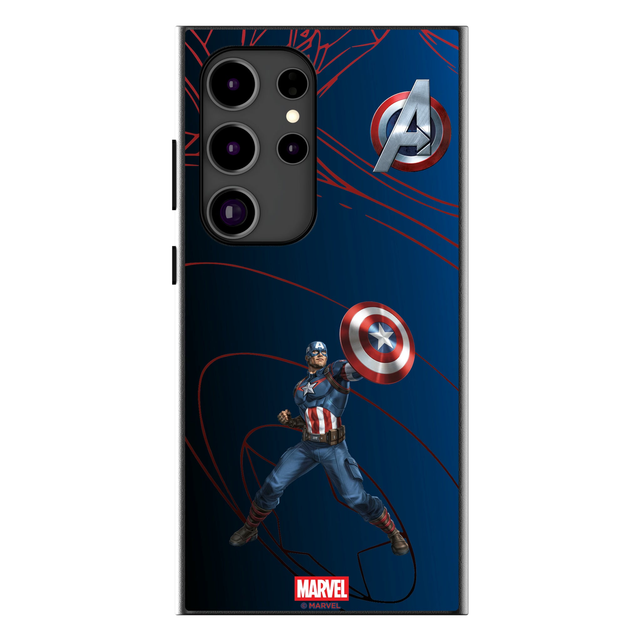 Marvel Avengers Captain America MechLine Galaxy MagSafe Compatible Phone Case for Samsung Galaxy