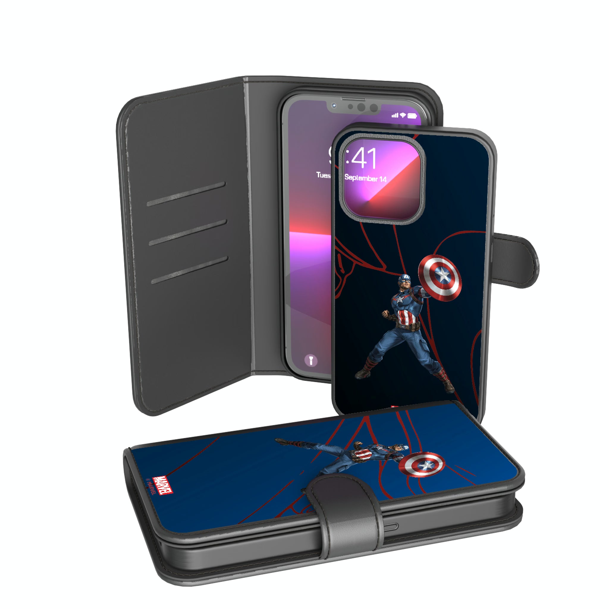Marvel Avengers Captain America MechLine iPhone Wallet Phone Case for Apple iPhone