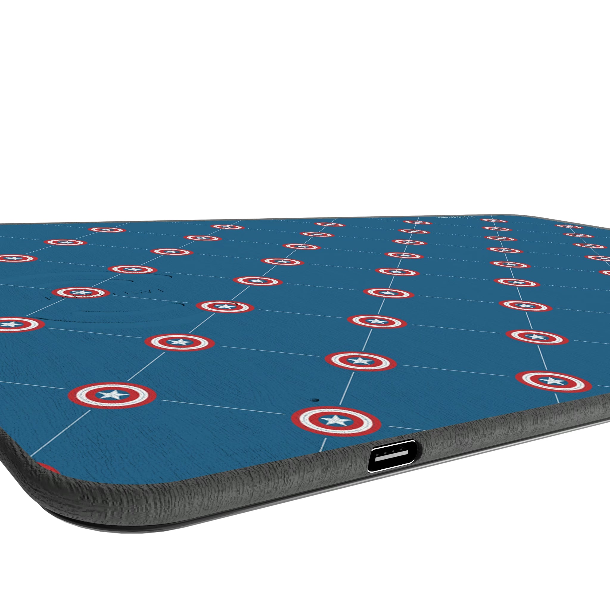 Marvel Avengers Captain America Pattern 15-Watt Wireless Charger and Mouse Pad